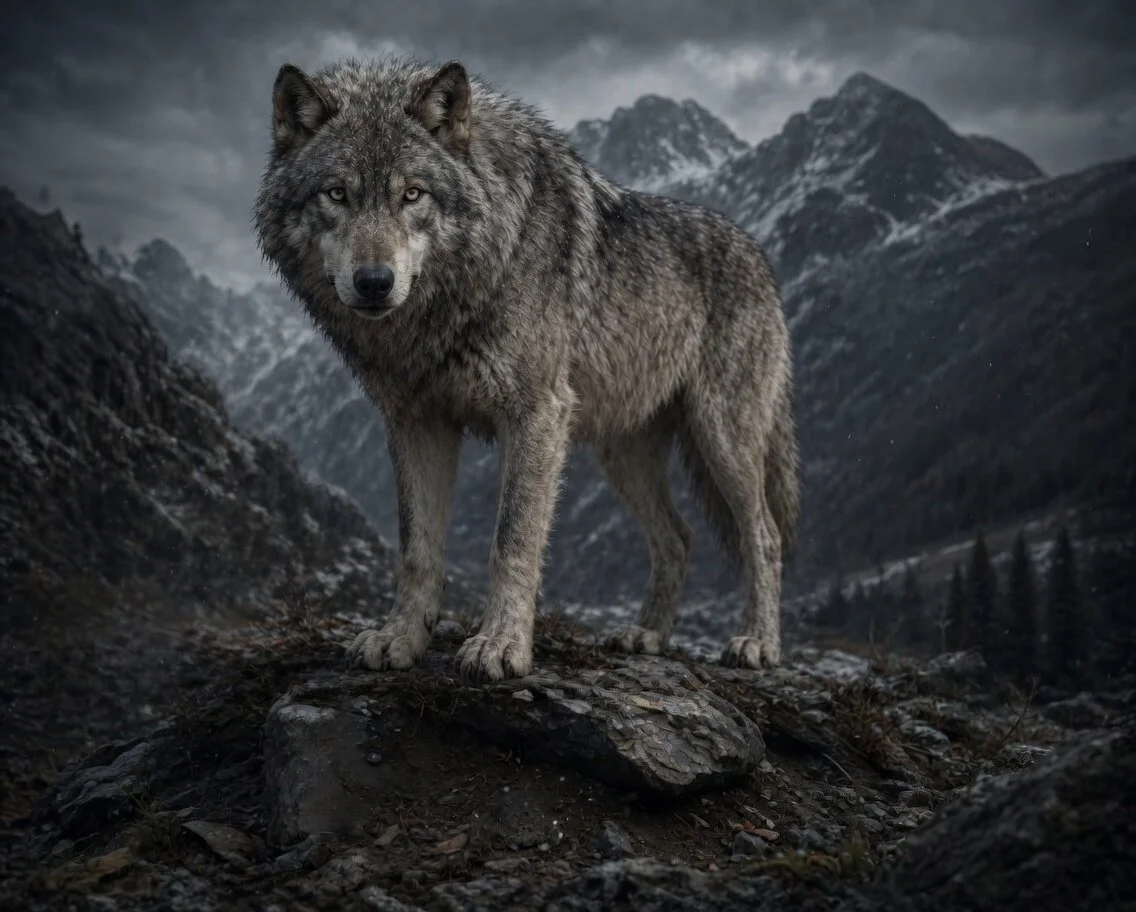 Grey Mountain Wolf