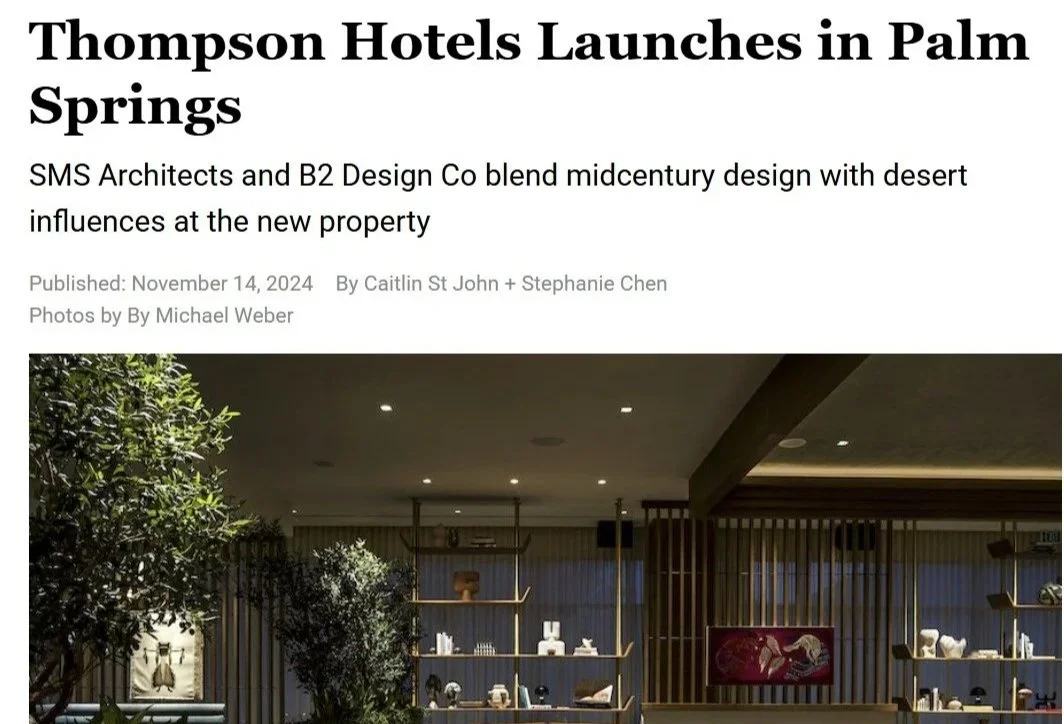 Thompson Hotels Launches in Palm Springs
Hospitality Design