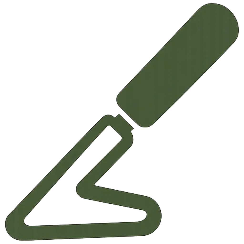 Illustration of a paint roller with a green handle and a green roller cover.