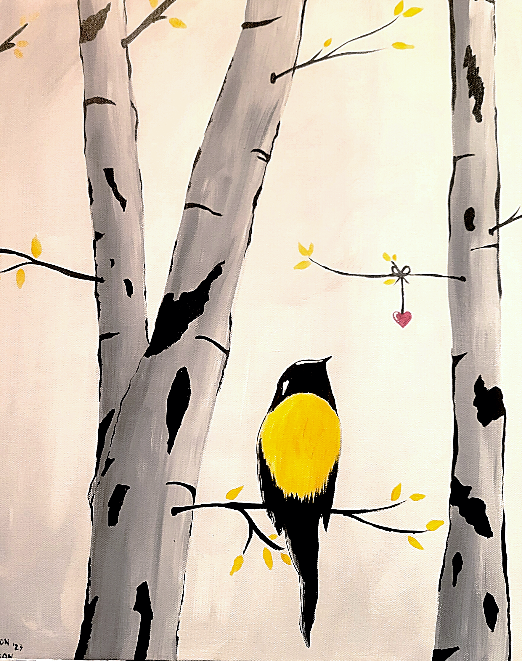 Birch Bird Print