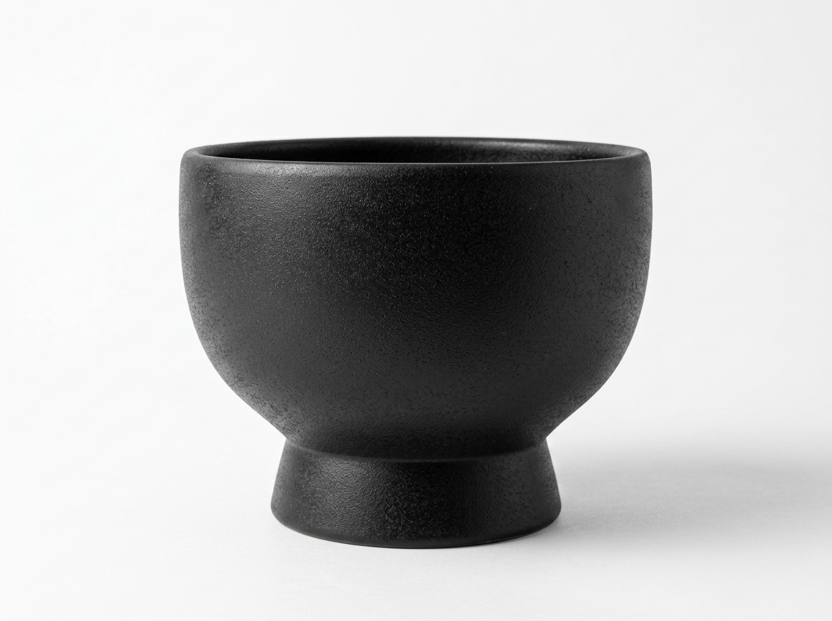 Black Ceramic Planter