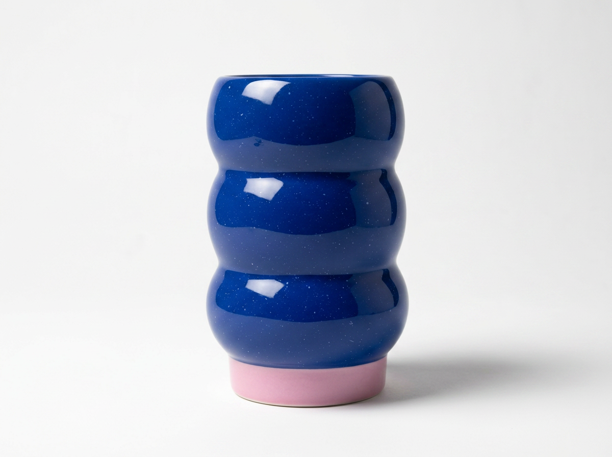 Blue/Pink Stoneware Cup