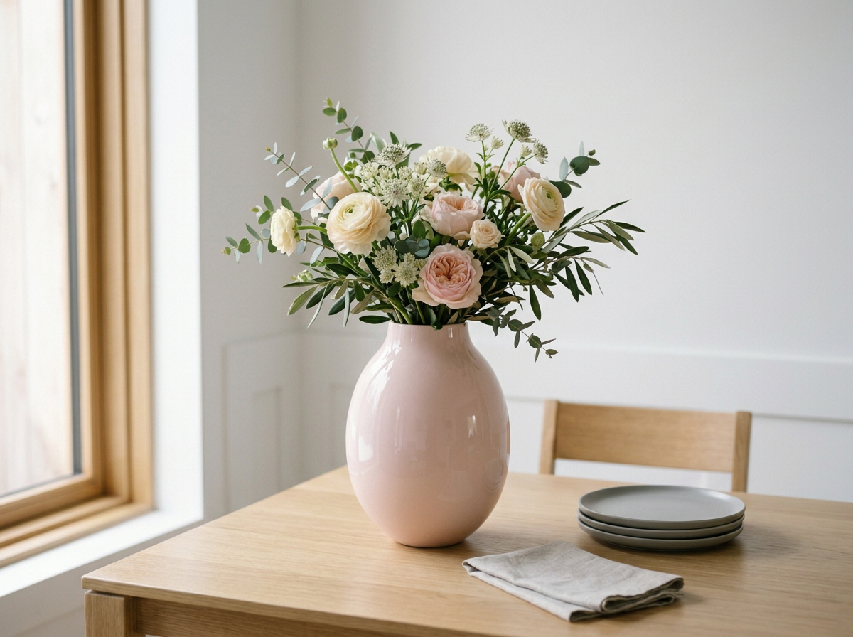 Pastel Pink Ceramic Vase