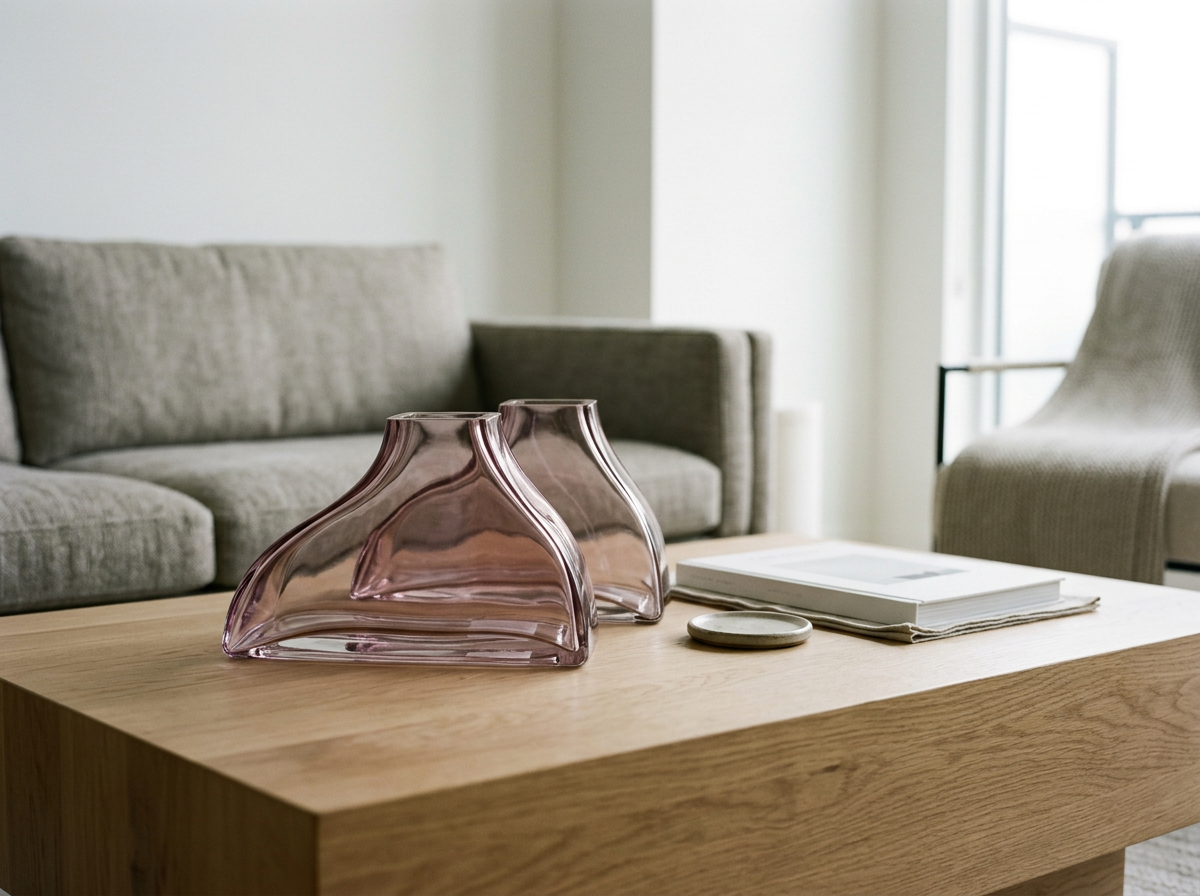 Pink Curved Vase