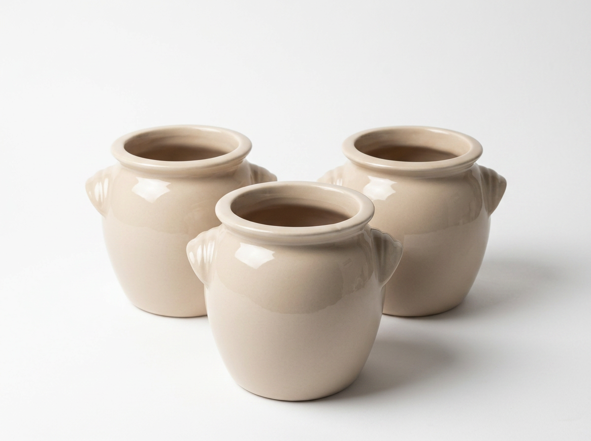 Handle Beige Vase