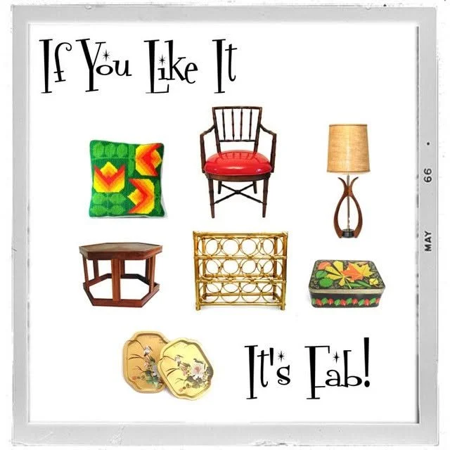Decorative wall art featuring various furniture and home accessories with the phrases "If You Like It" at the top and "It's Fab!" at the bottom.