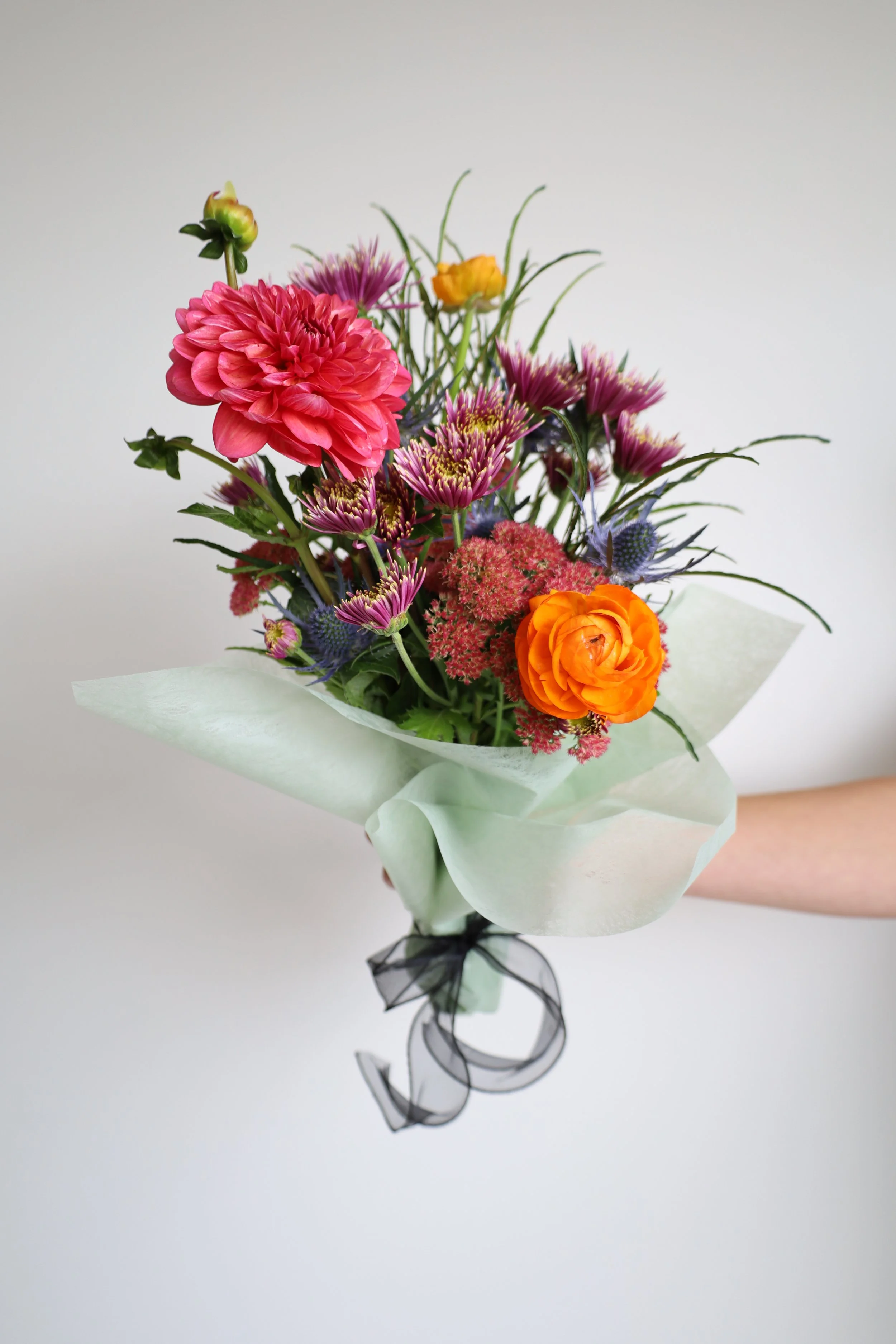 Hand-wrapped Bouquet- Seasonal Color Palette