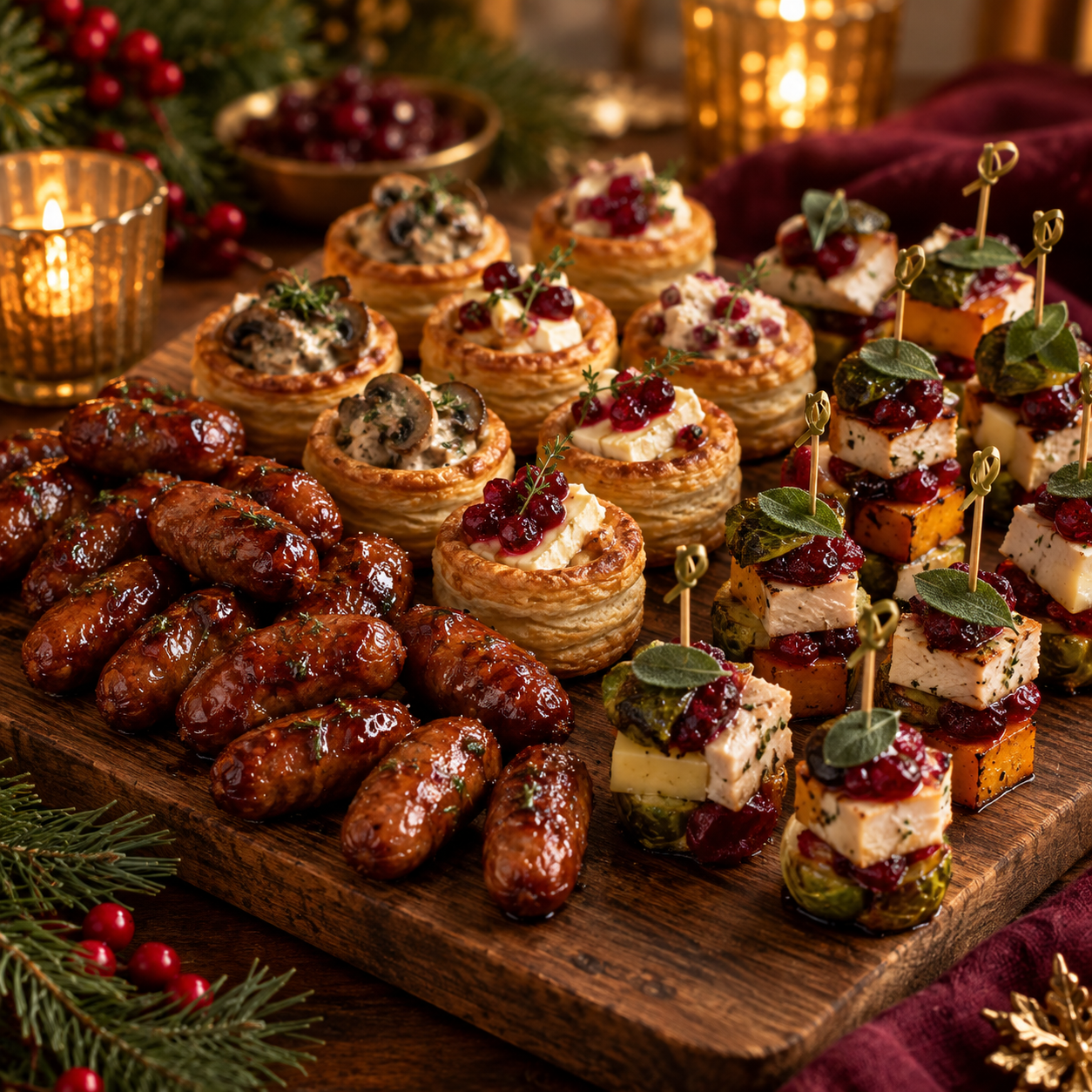 various finger food items to have over christmas