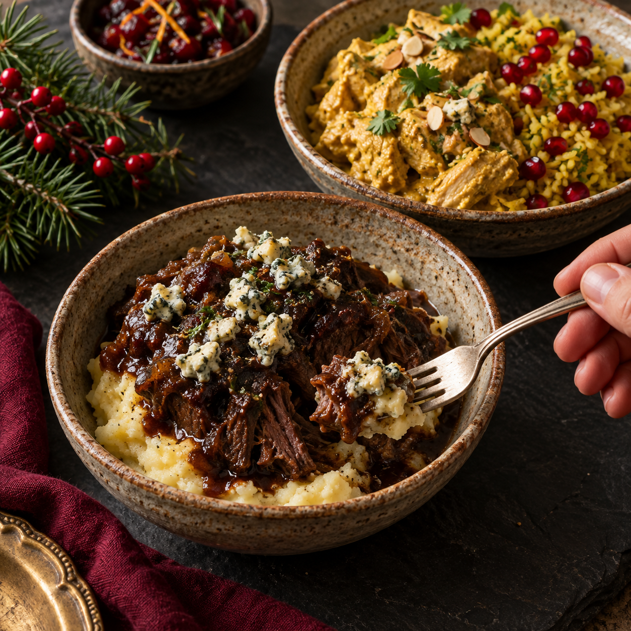 beautiful bowl food to have at Christmas