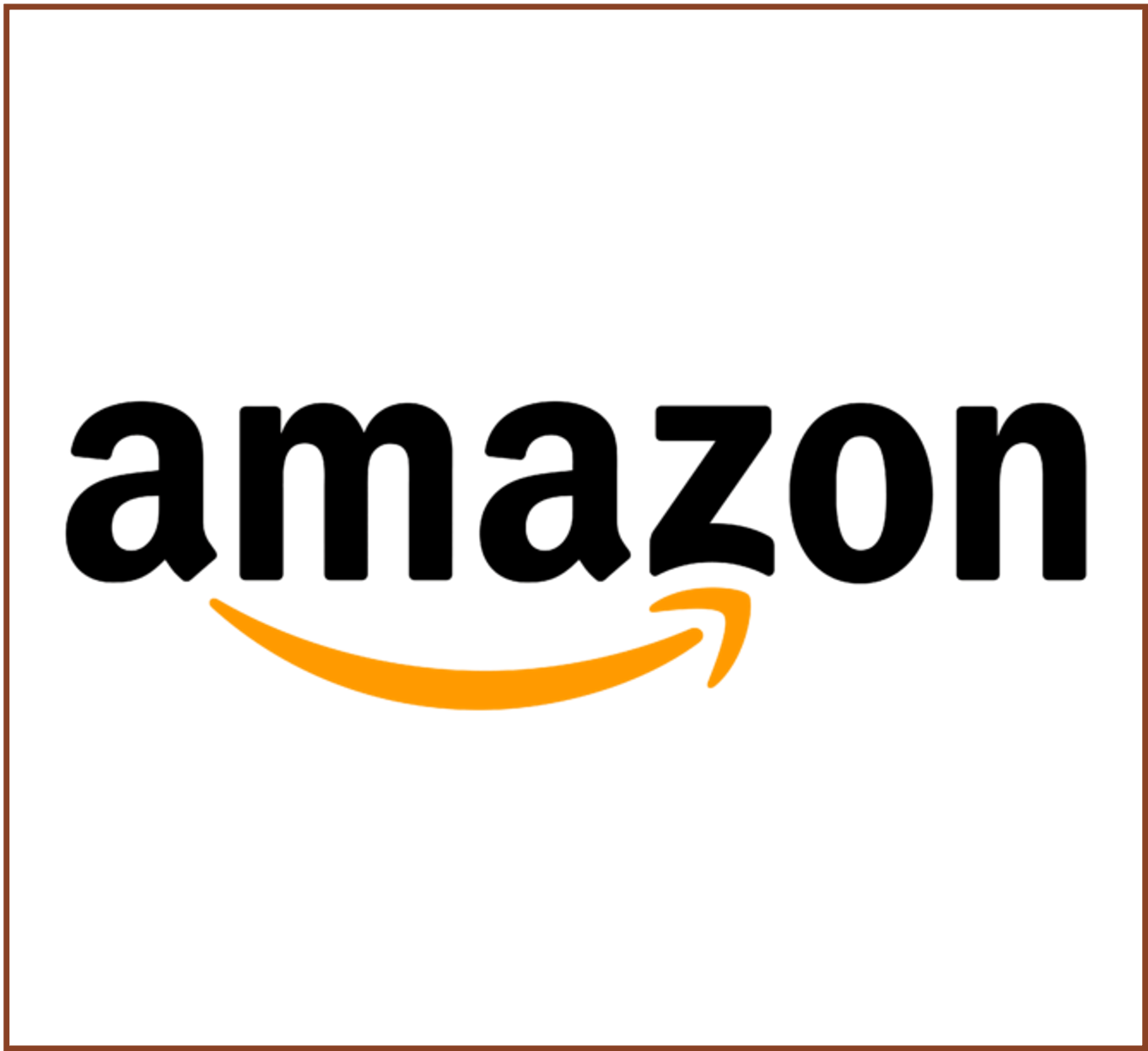 Amazon logo with a yellow arrow forming a smile underneath the text.