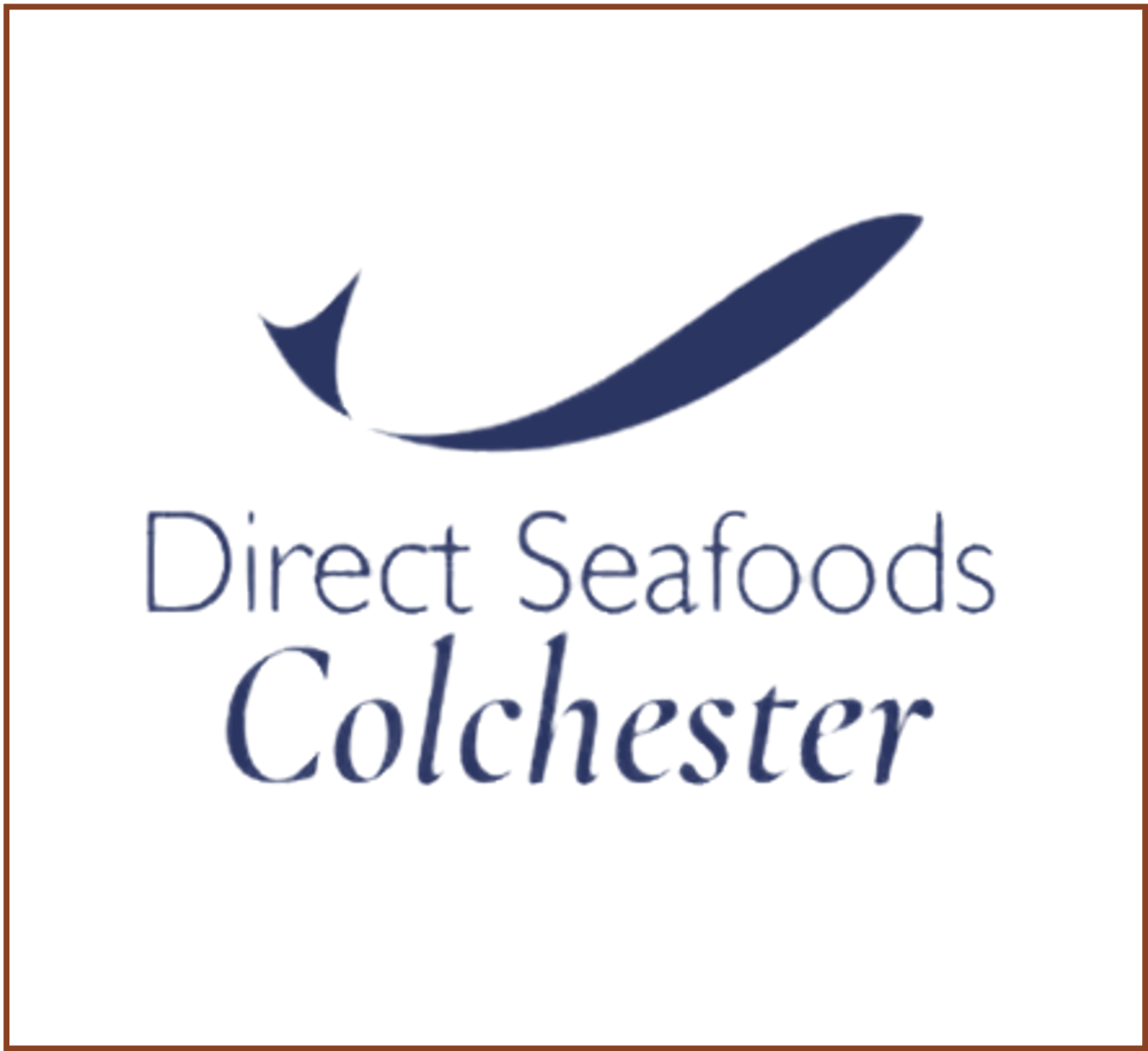 Logo featuring a blue whale jumping over the words 'Direct Seashell Collector' on a brown background.