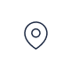 Icon of a location pin on a white background