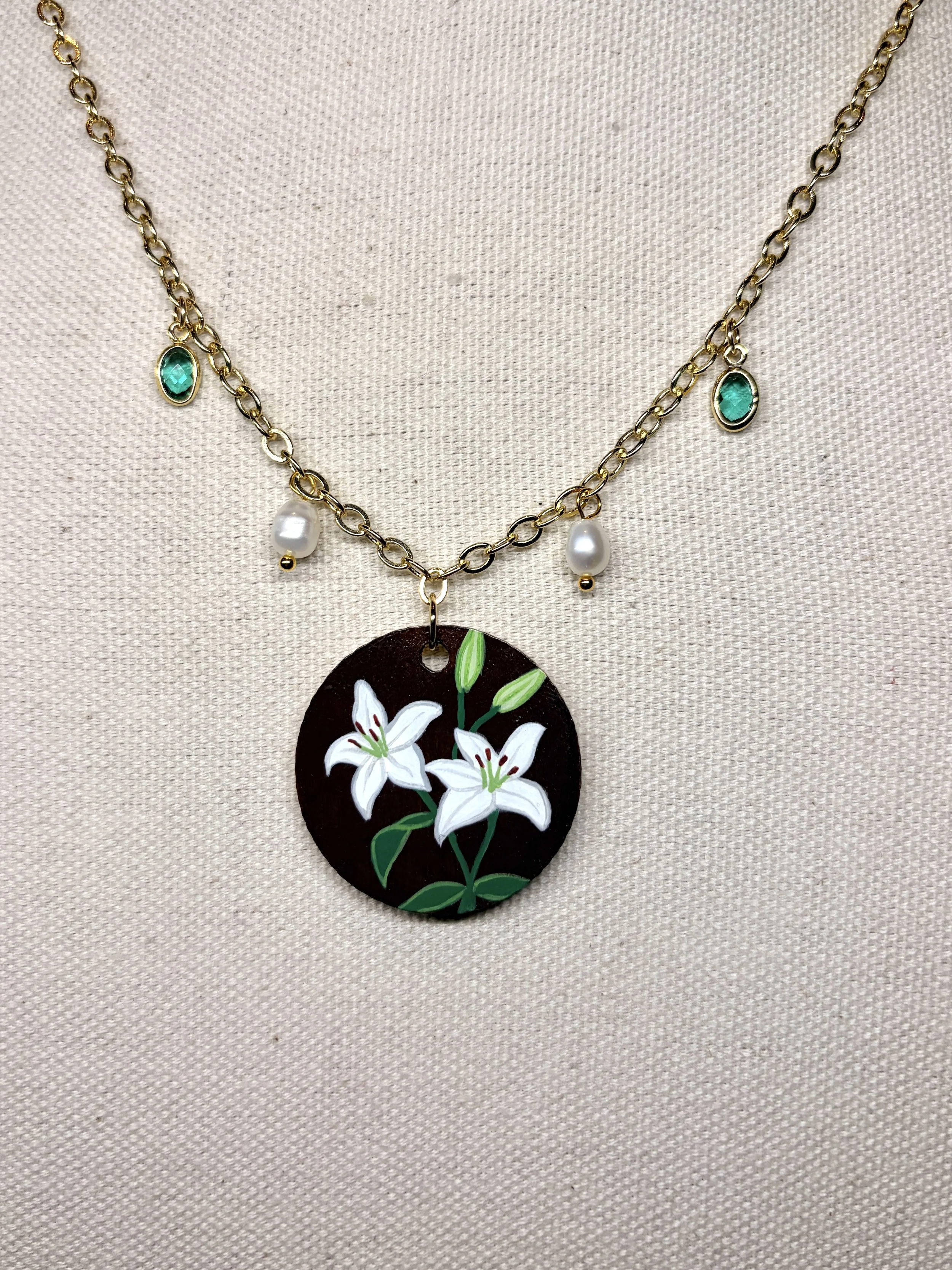 White Lilies Pendant