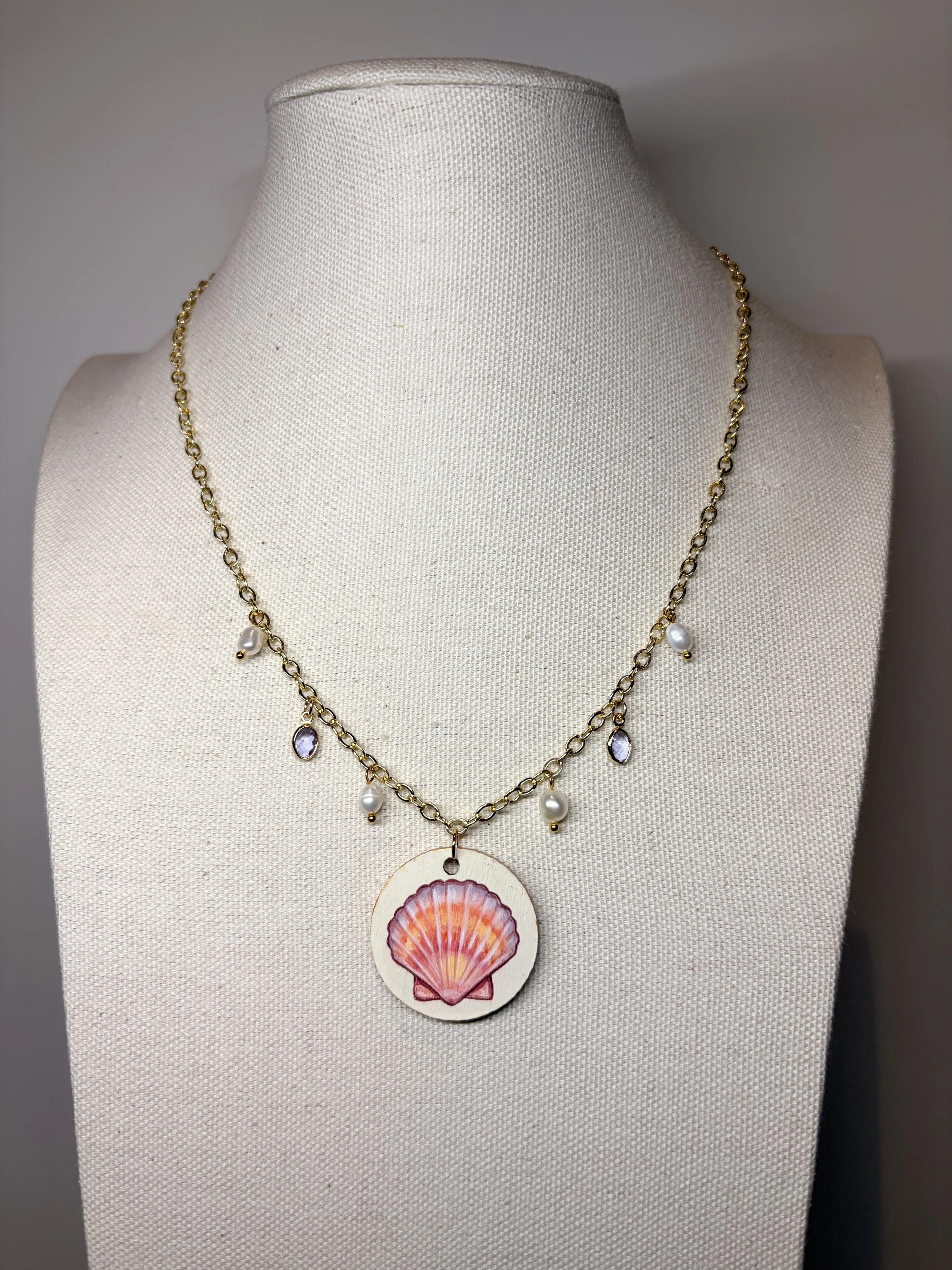 Sunrise Seashell Pendant