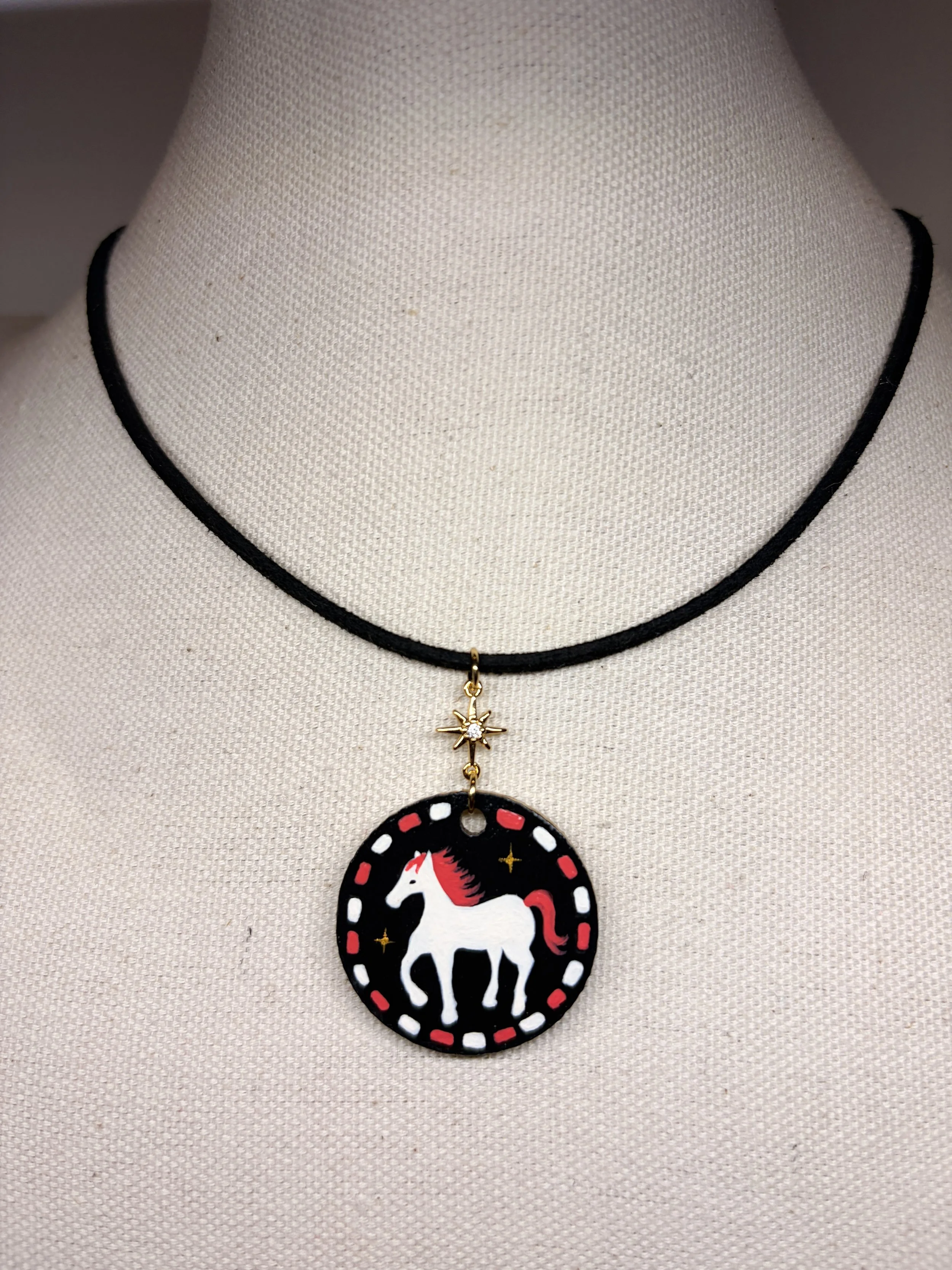 Folk Art Horse Pendant
