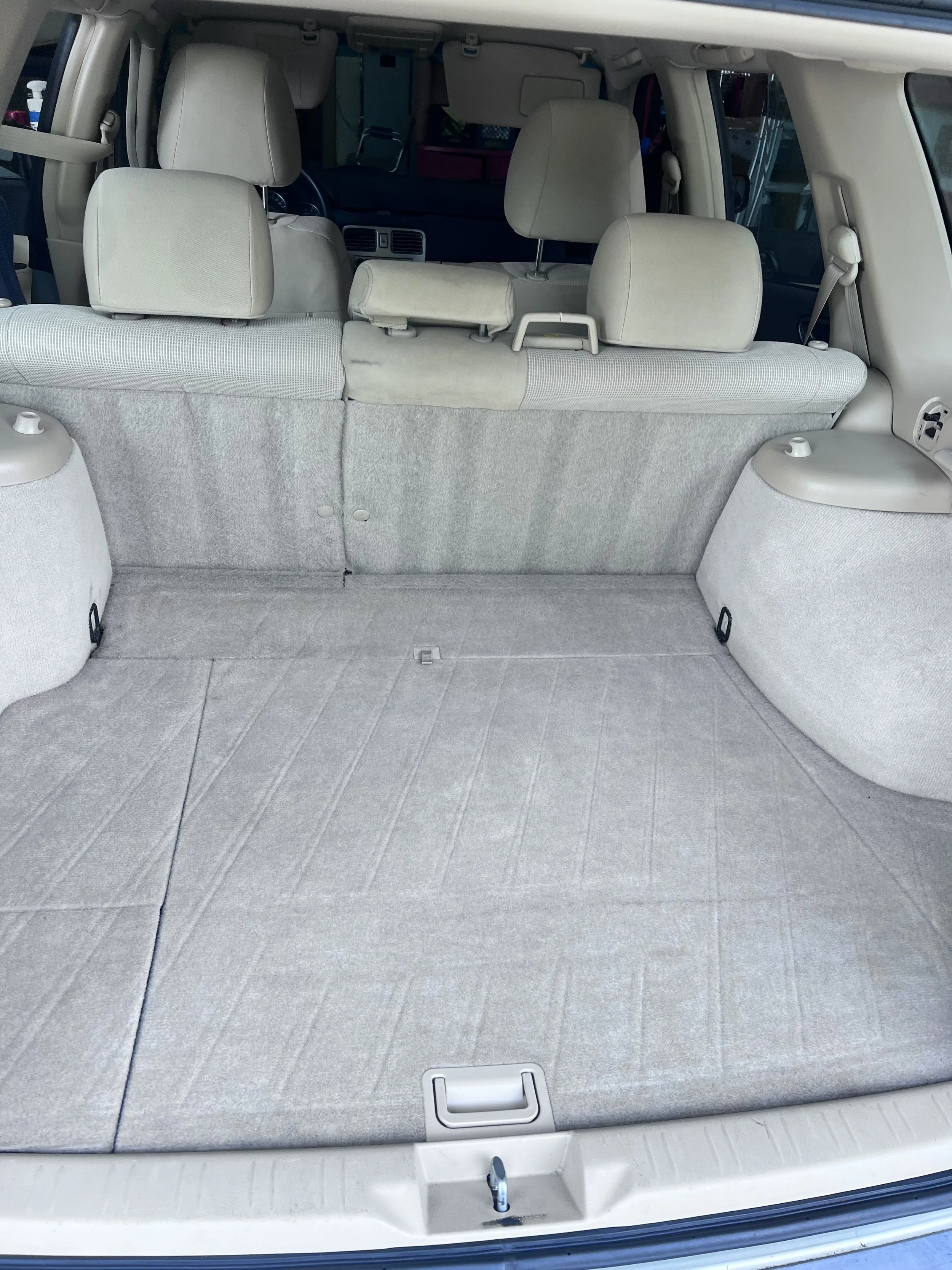 Initial condition — Subaru cabin documented before the final detailing pass.