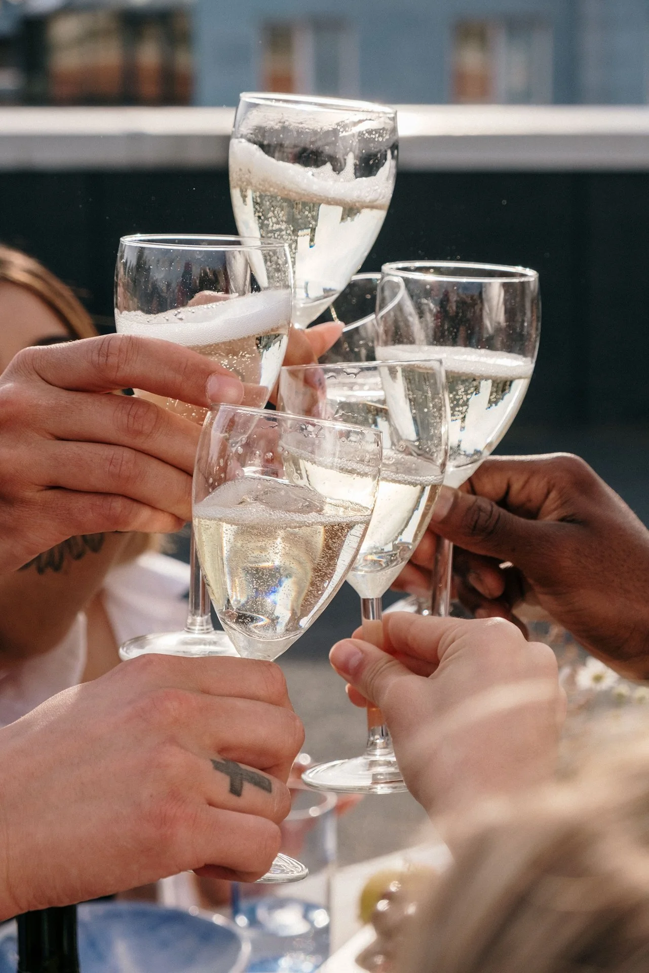 Toasting at a corporate event