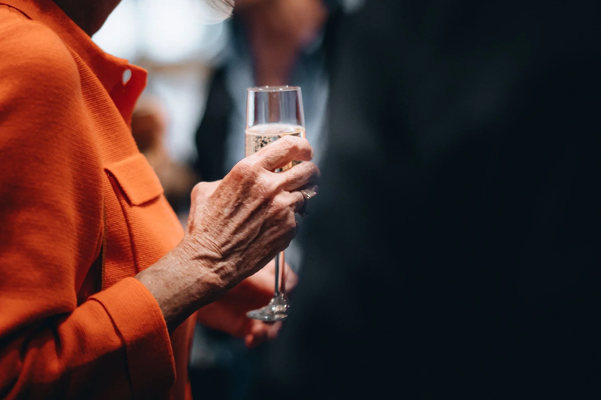 People mingling at a corporate event