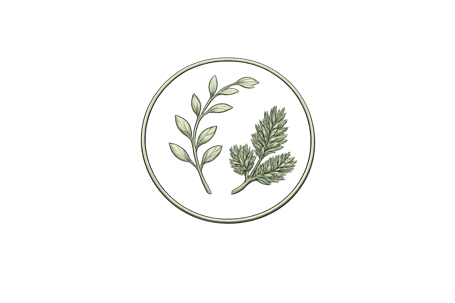 Willow & Pine Remote Dental Solutions logo with sage green willow branches and pine needles.