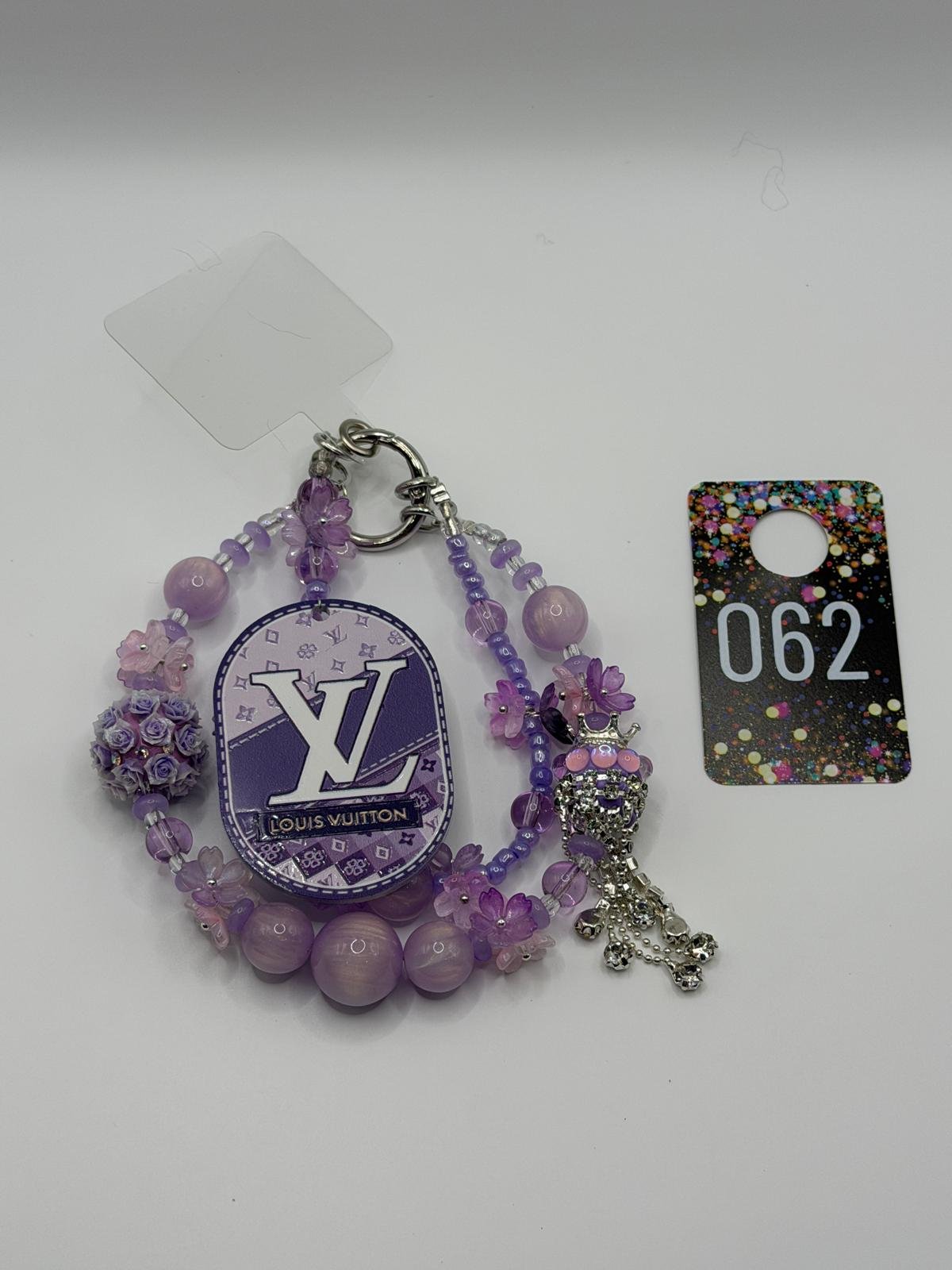 Purple Luxury LV Phone Charm