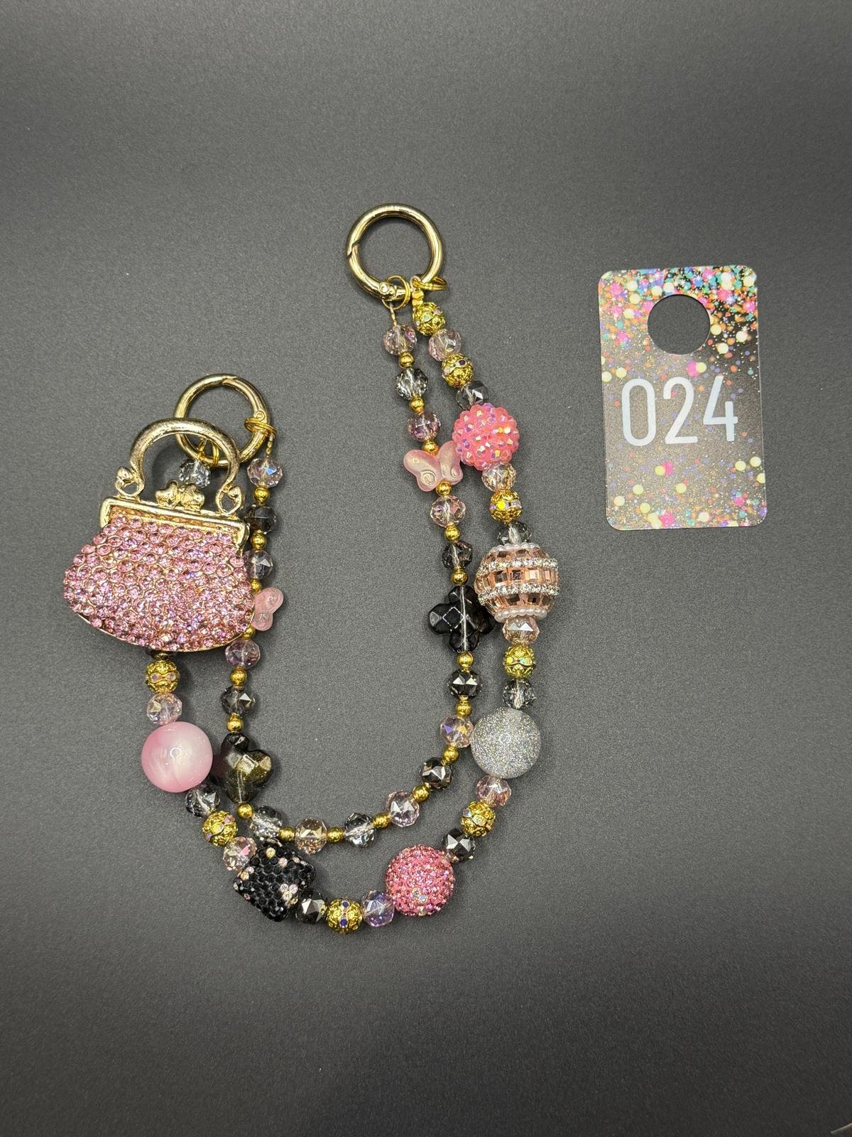 Blush Boutique Beaded Purse Charm
