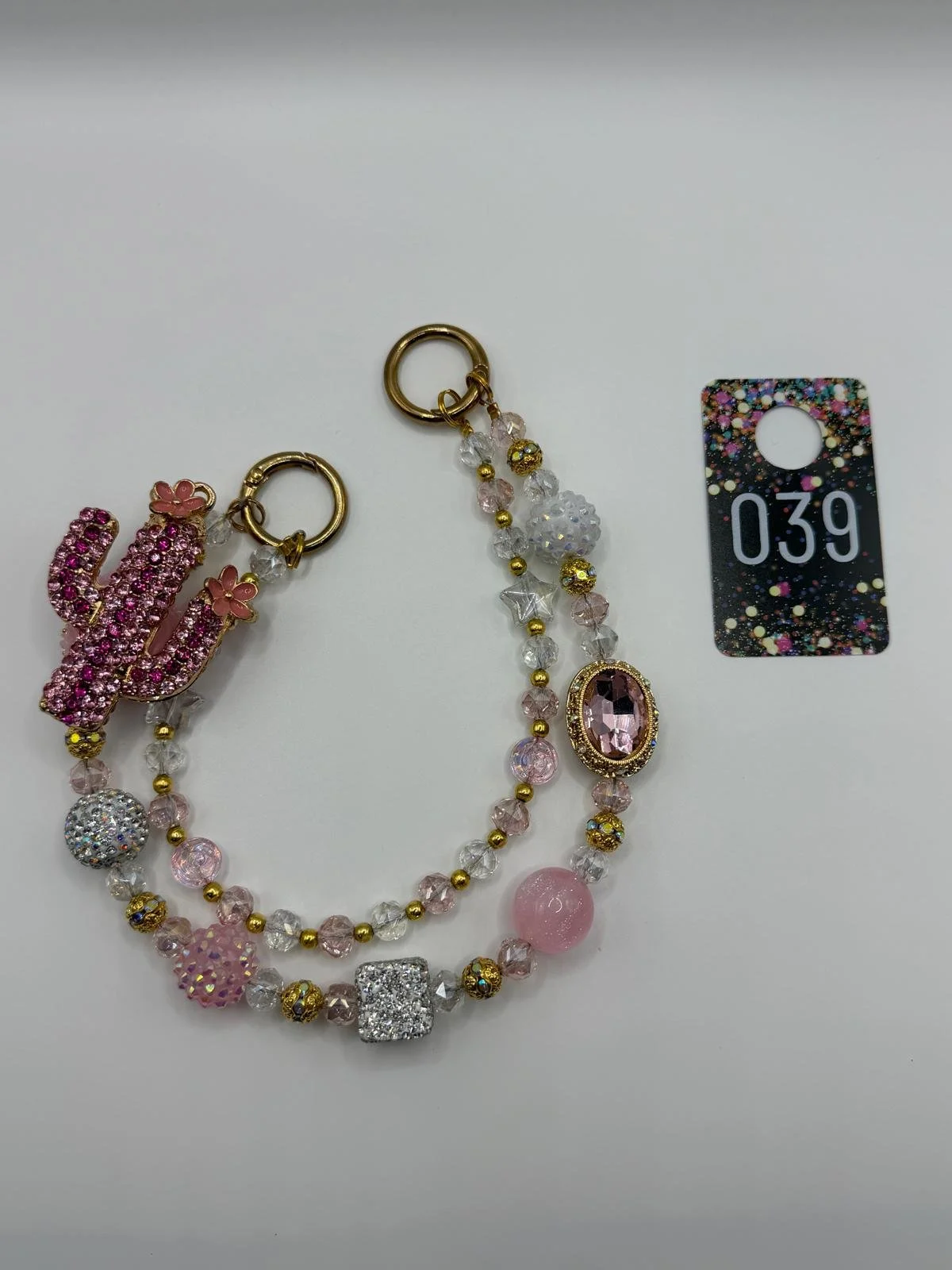 Prickly in Pink Bag Charm