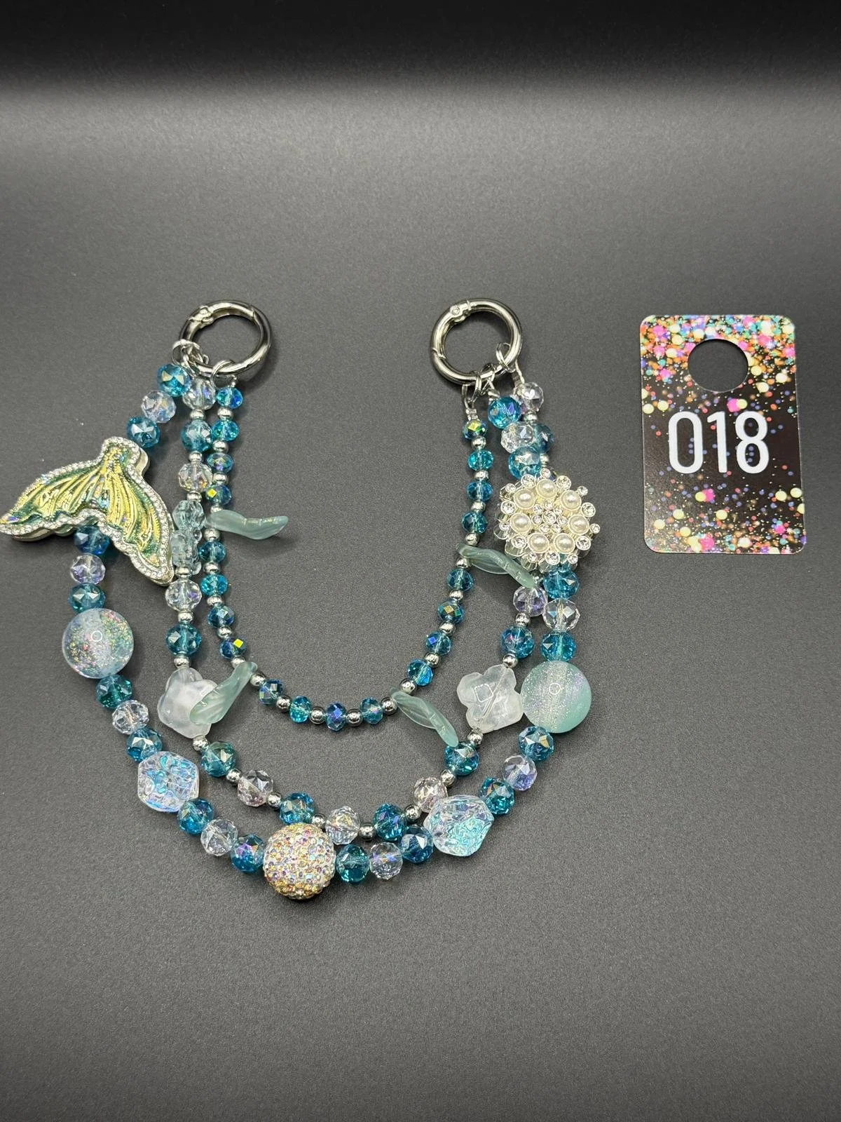 Ocean Breeze Beaded Purse Charm