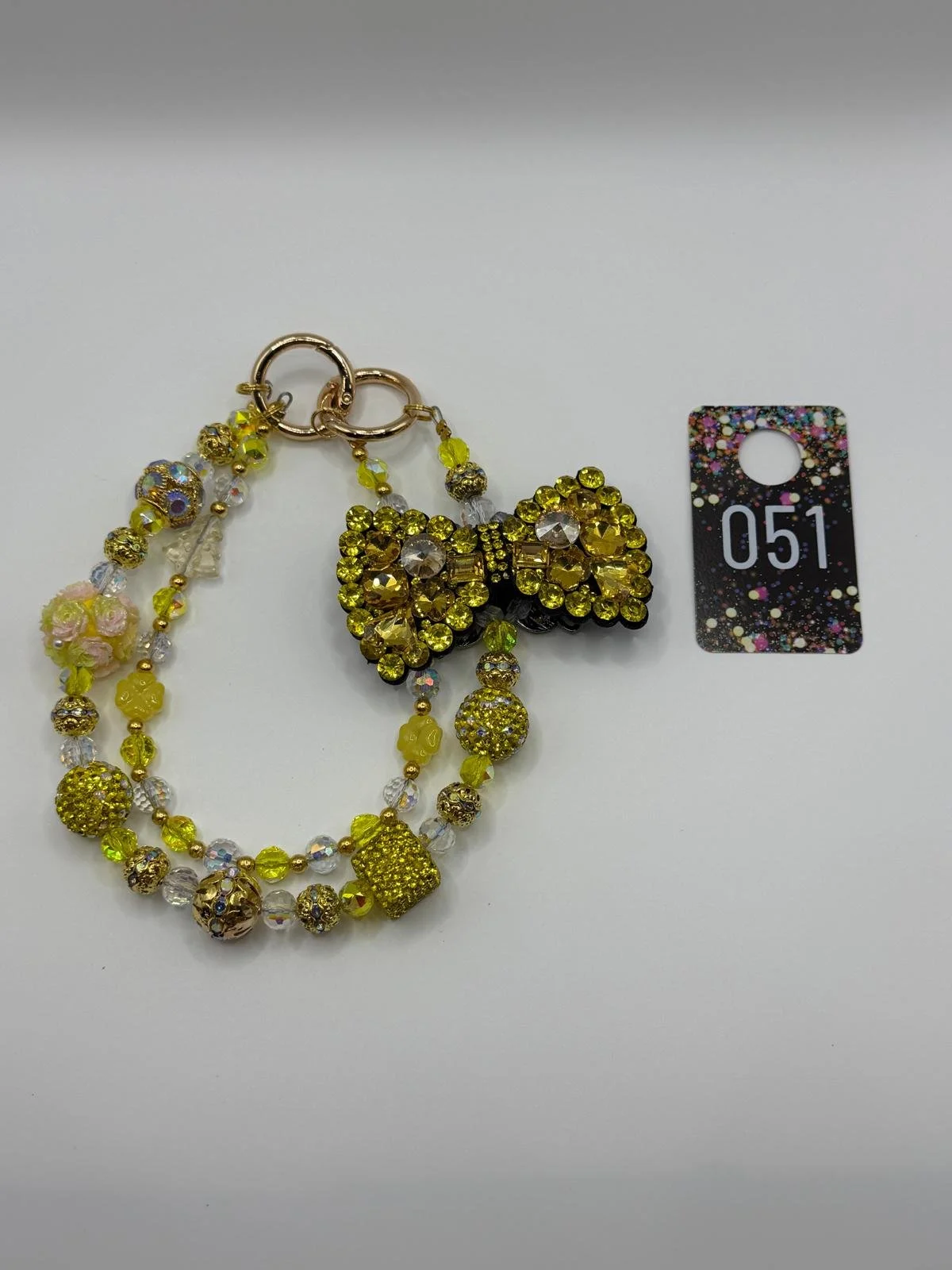 Sunshine & Sparkle Bow Bag Charm
