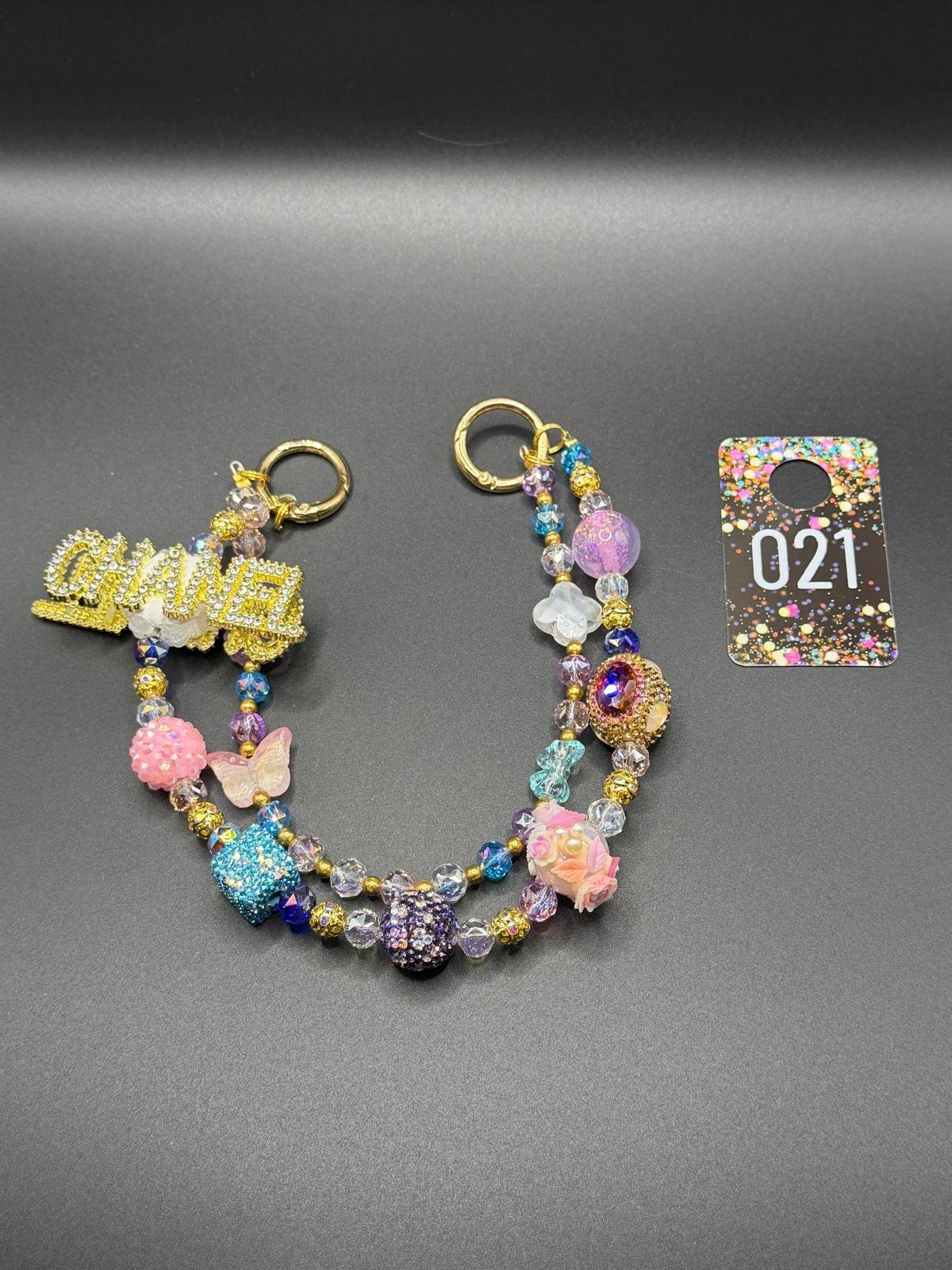 Elegant Designer-Inspired Beaded Purse Charm