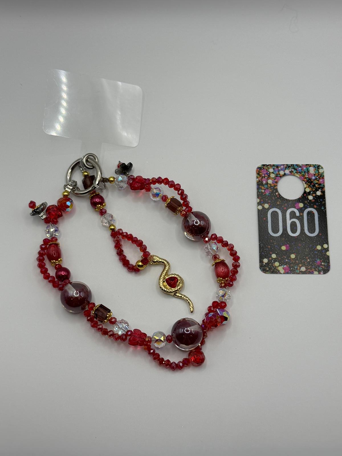 Scarlet Serpent Phone Charm