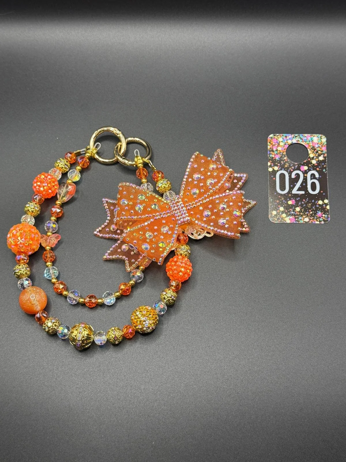 Autumn Glow Beaded Purse Charm