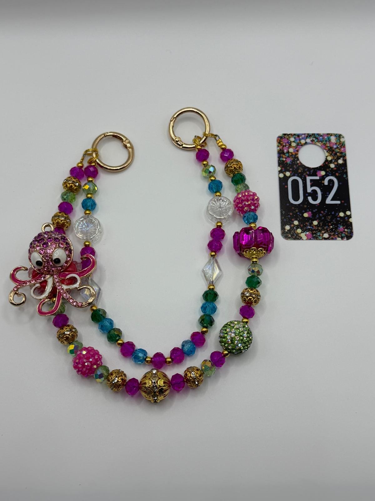 Jewel-Toned Octopus Bag Charm