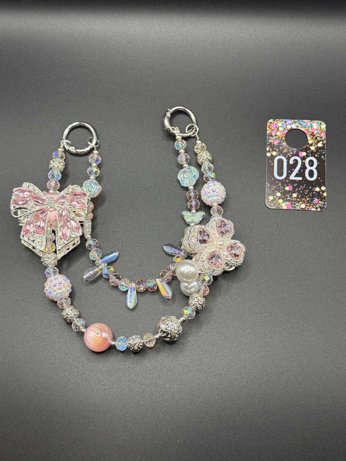 Blush Elegance Beaded Charm