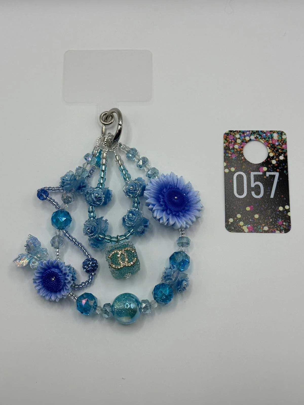 Blue Garden Glam Phone Charm