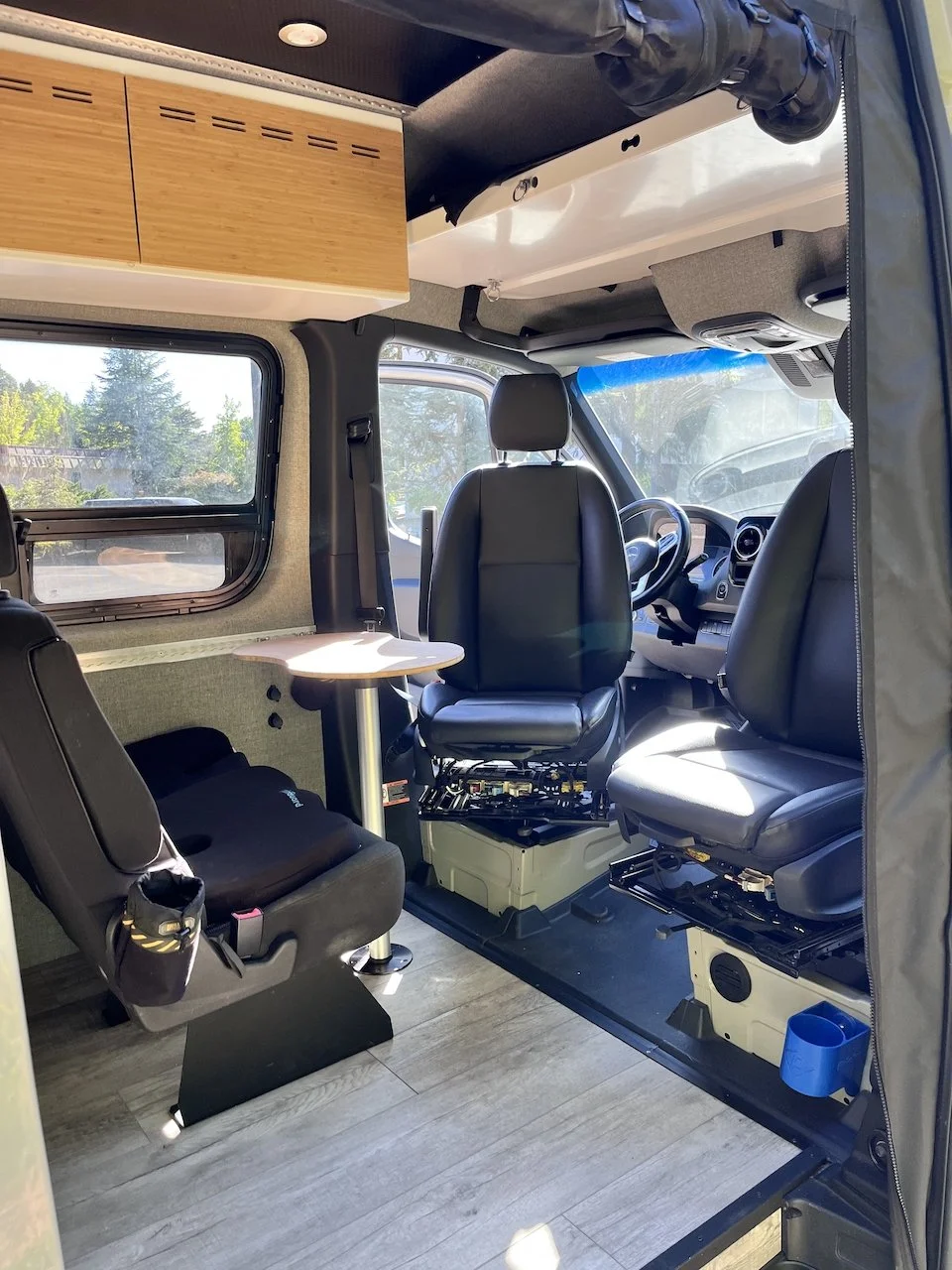Front view sprinter swivel seats