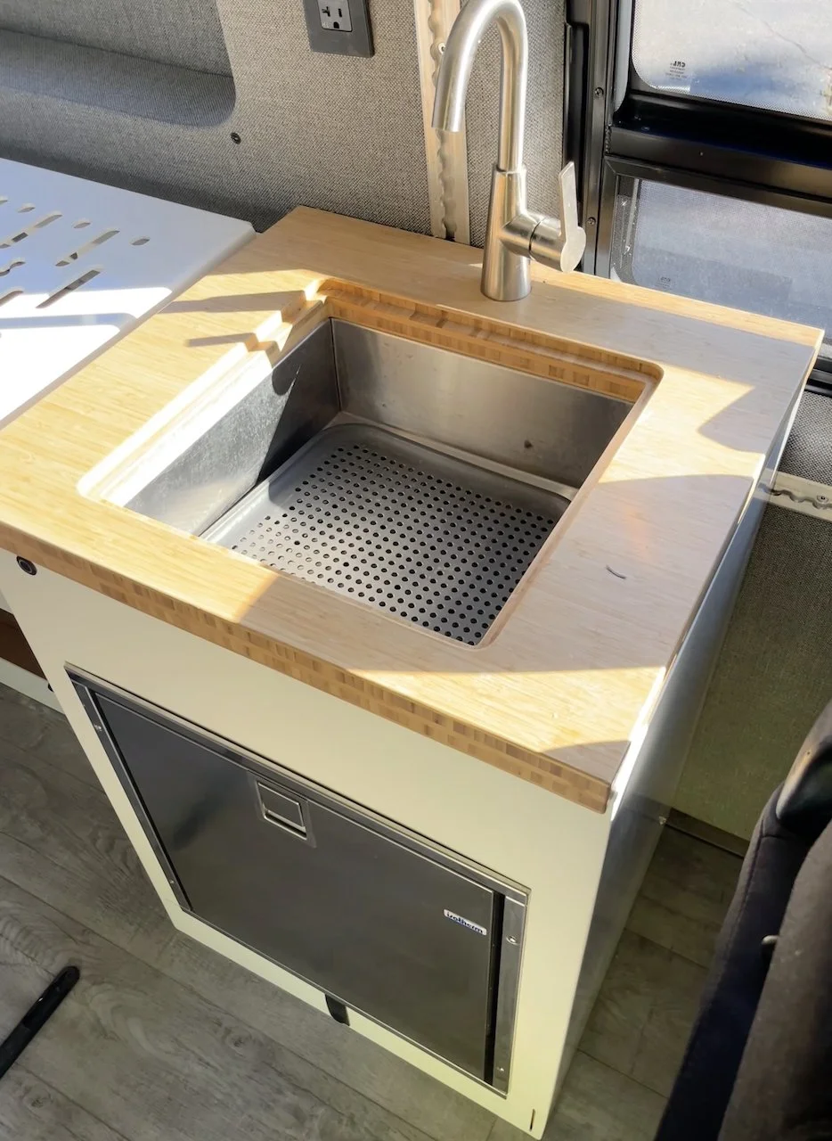 stainless steel sprinter van sink