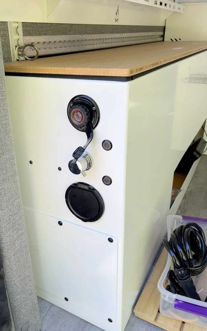 Van camp shower external