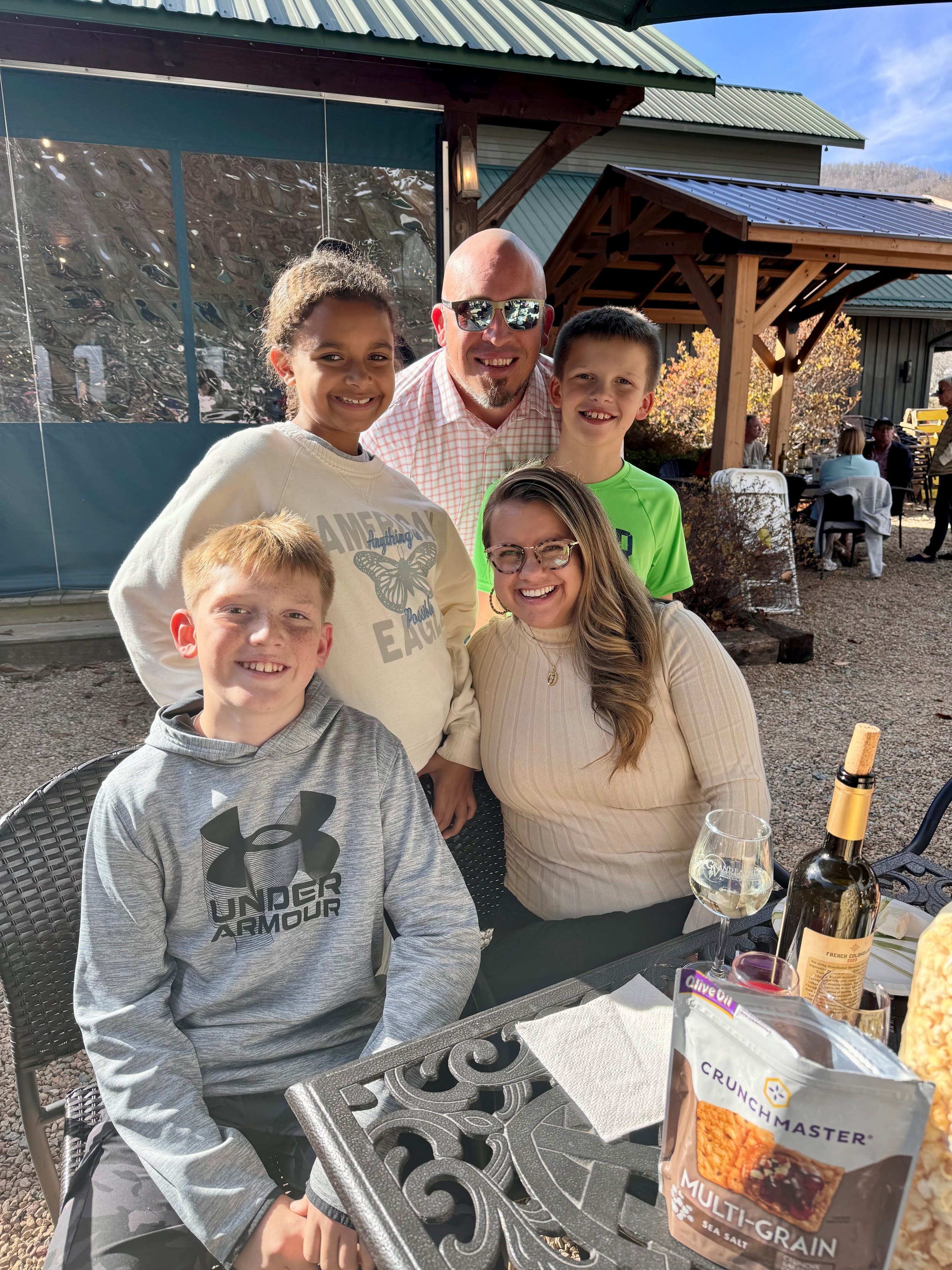 The Southern Squat owners, Mary and Matt, with their family