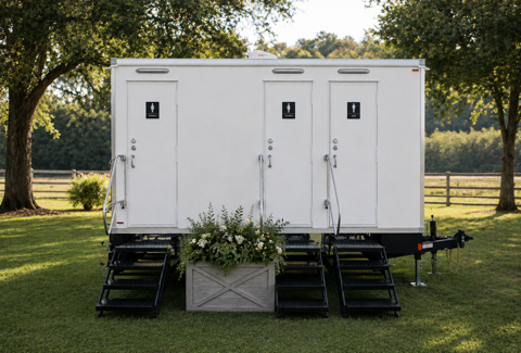 The Southern Squat luxury restroom trailer for weddings in Columbia SC