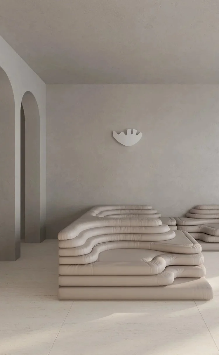 Wellness studio seating area