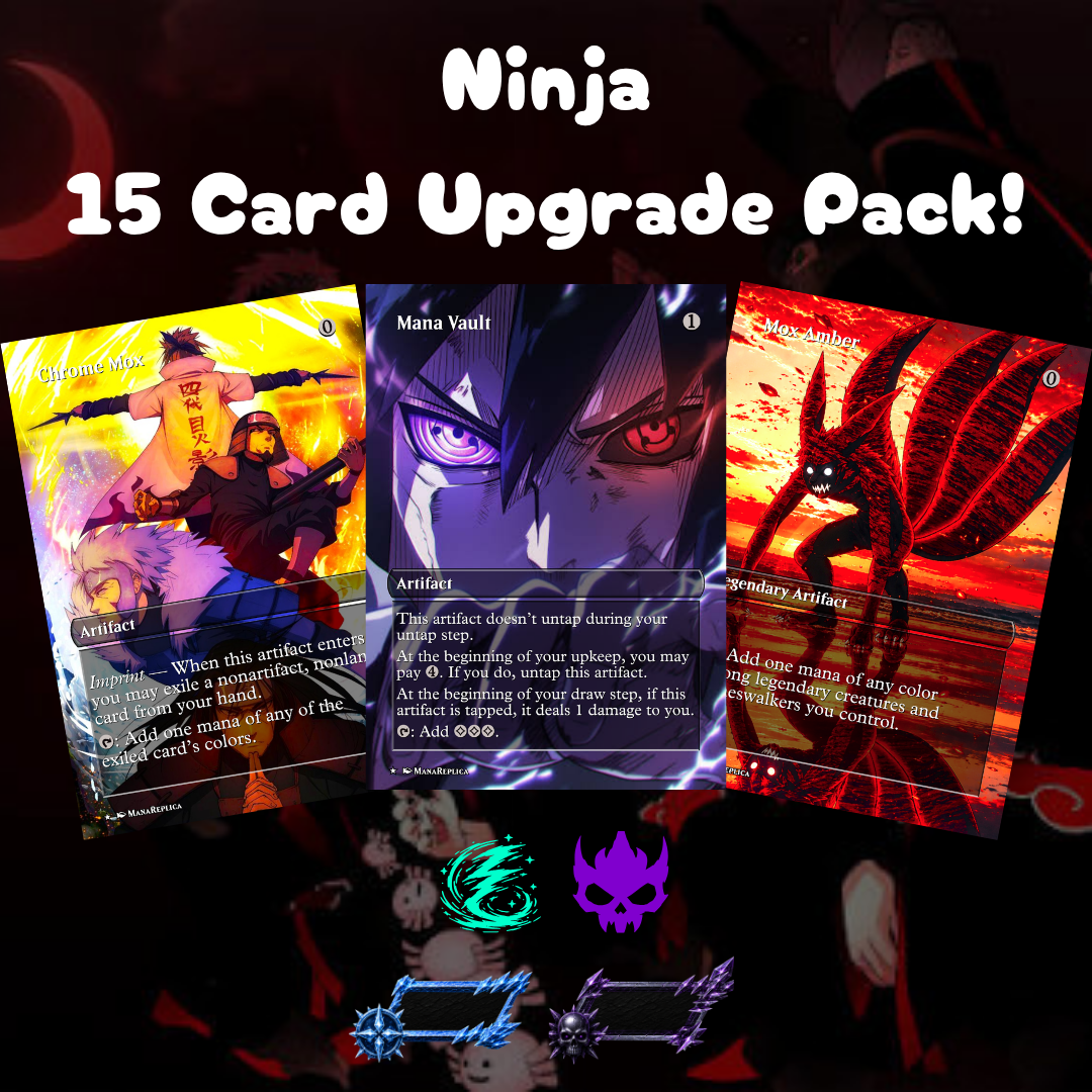 Naruto Frameless Proxy Commander 15 Card Upgrade Pack