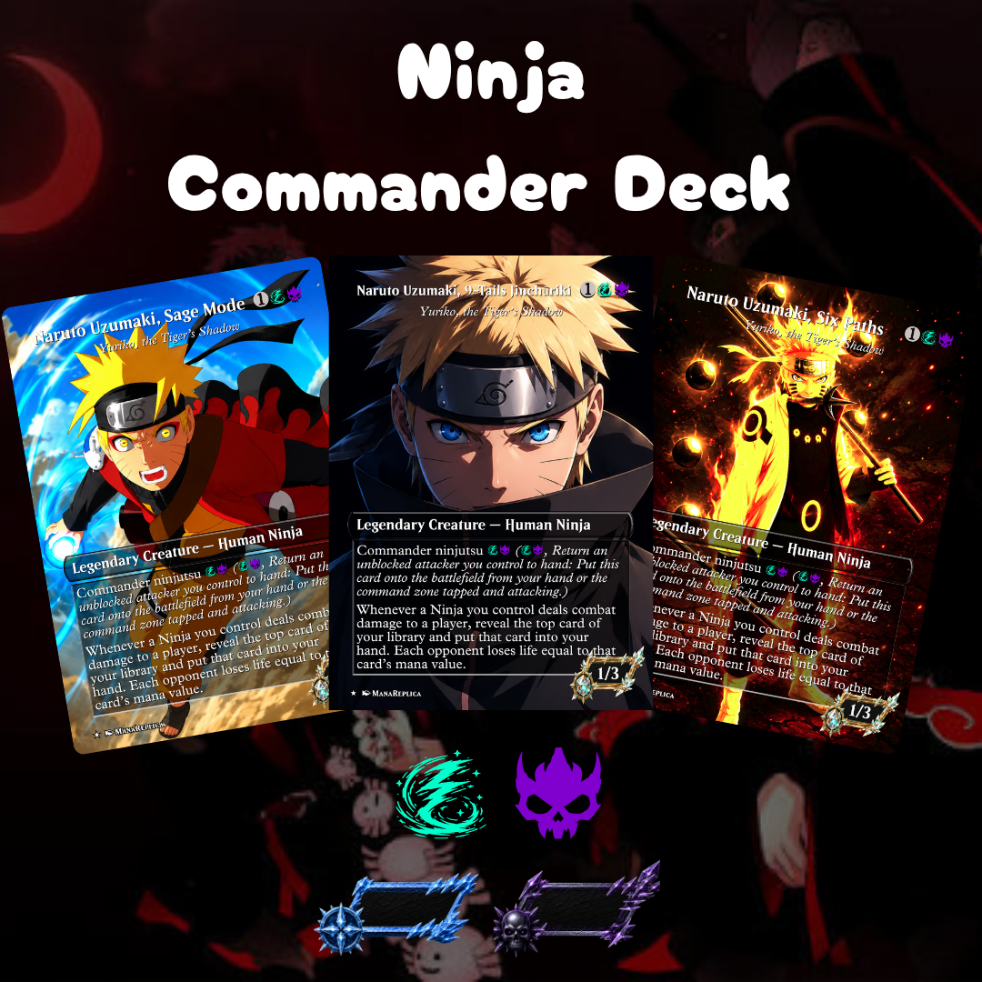 Yuriko, the Tiger's Shadow | Naruto Frameless Proxy Commander Deck with Tokens