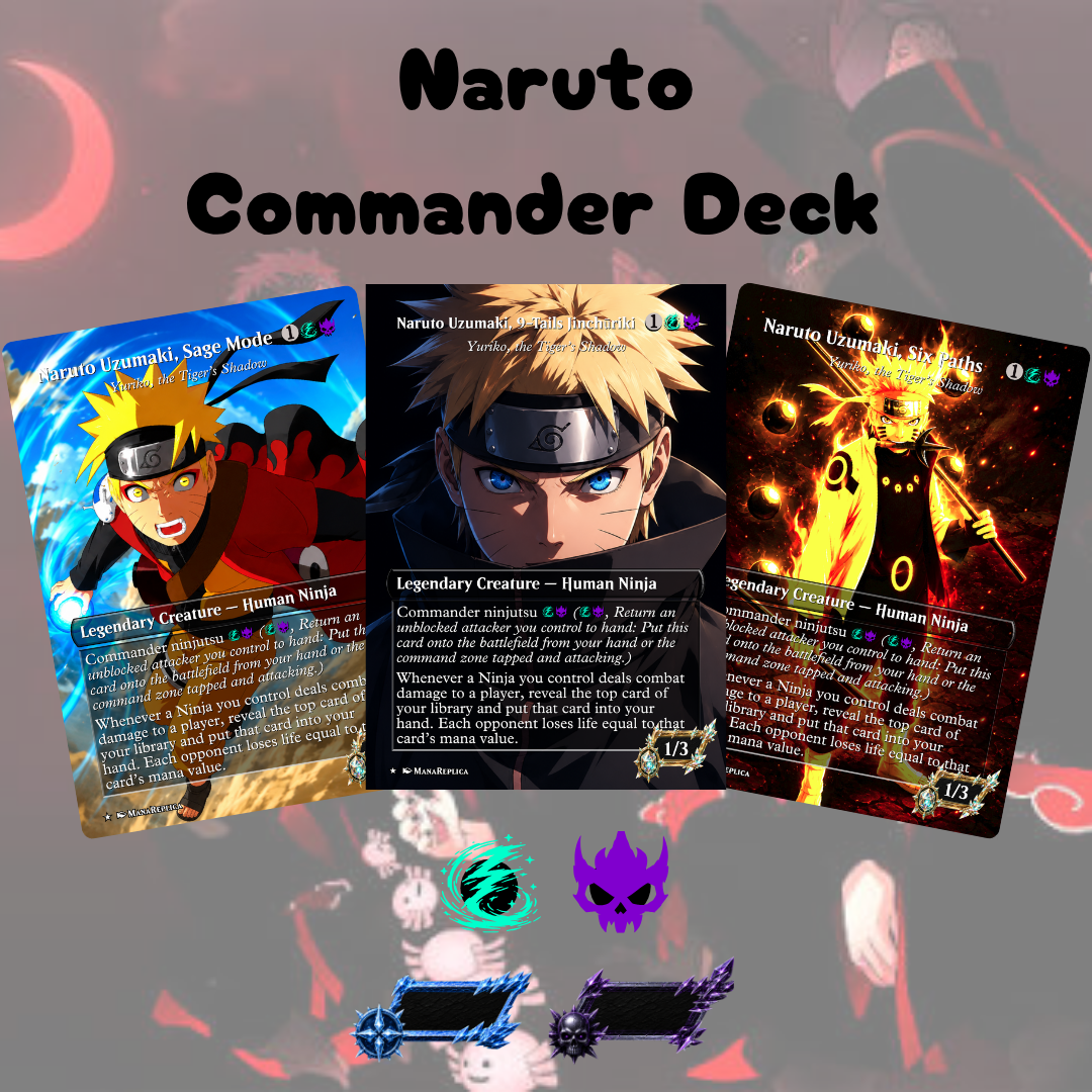 Yuriko, the Tiger's Shadow | Naruto Frameless Proxy Commander Deck with Tokens