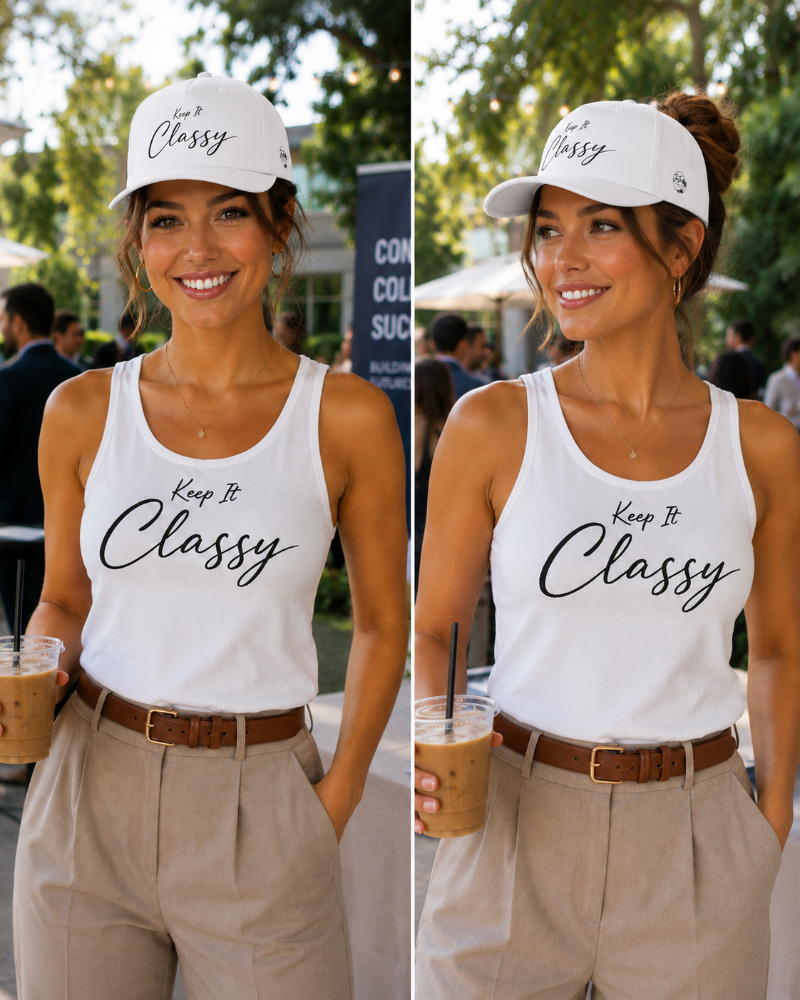 Keep It Classy Baseball Cap — Stylish Script Embroidered Hat
