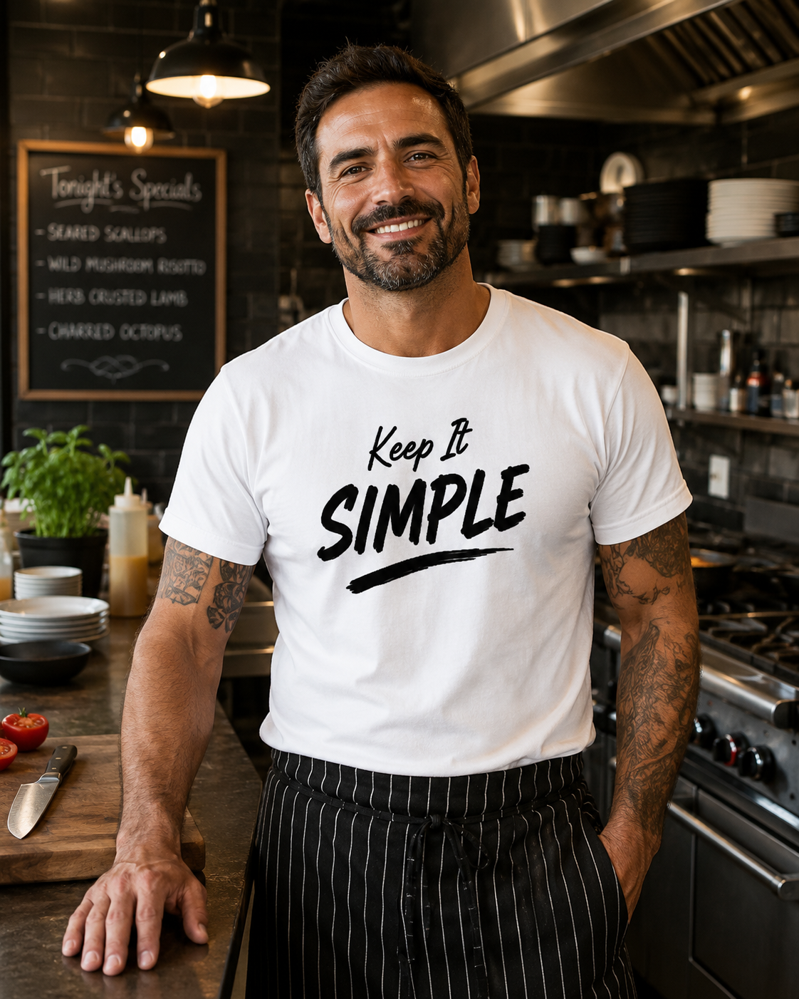 Chef in rustic kitchen with specials board.png