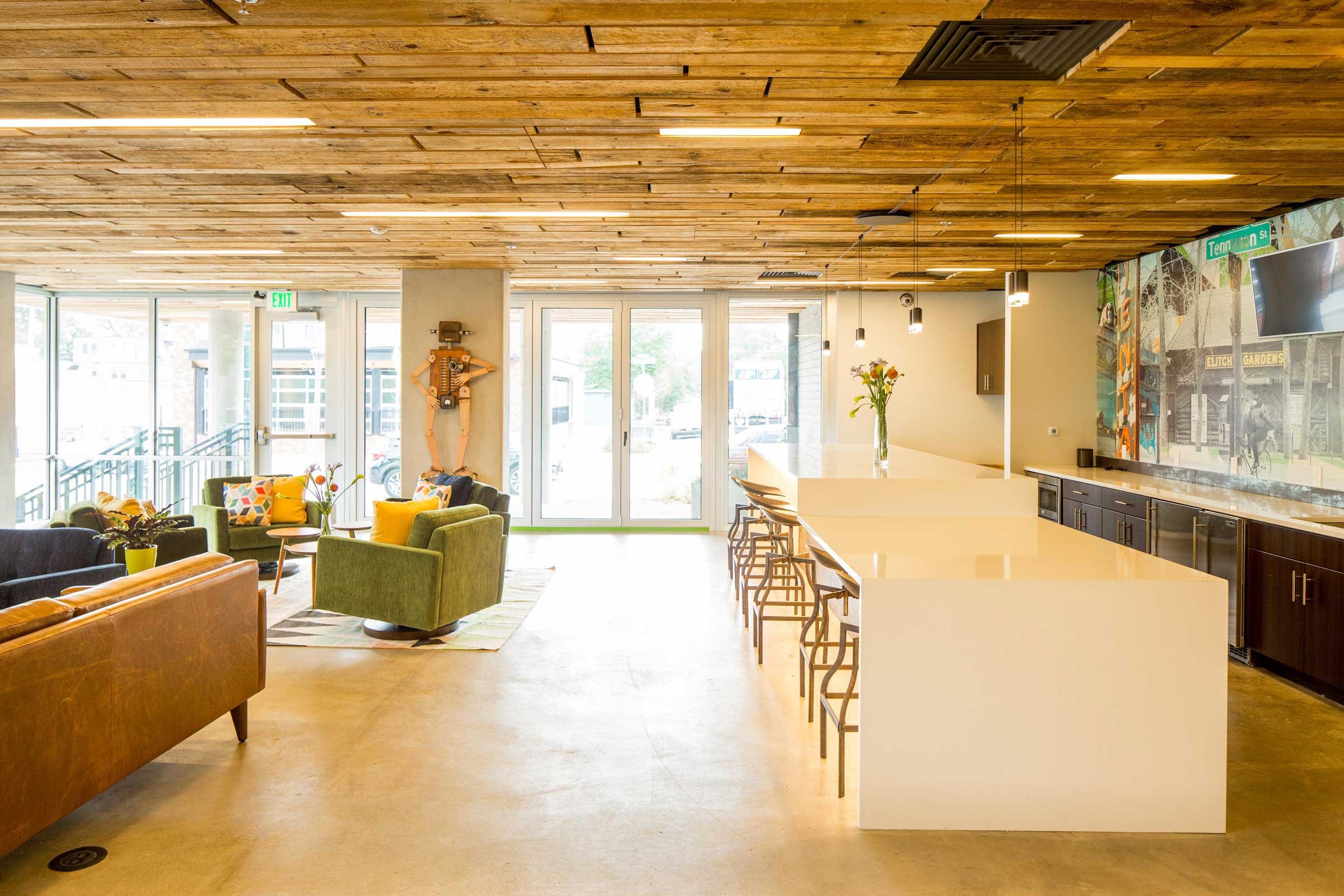 Modern interiors of Tennyson Place.