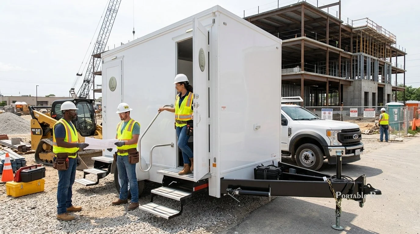 construction and long term restroom trailer rentals Massachusetts
