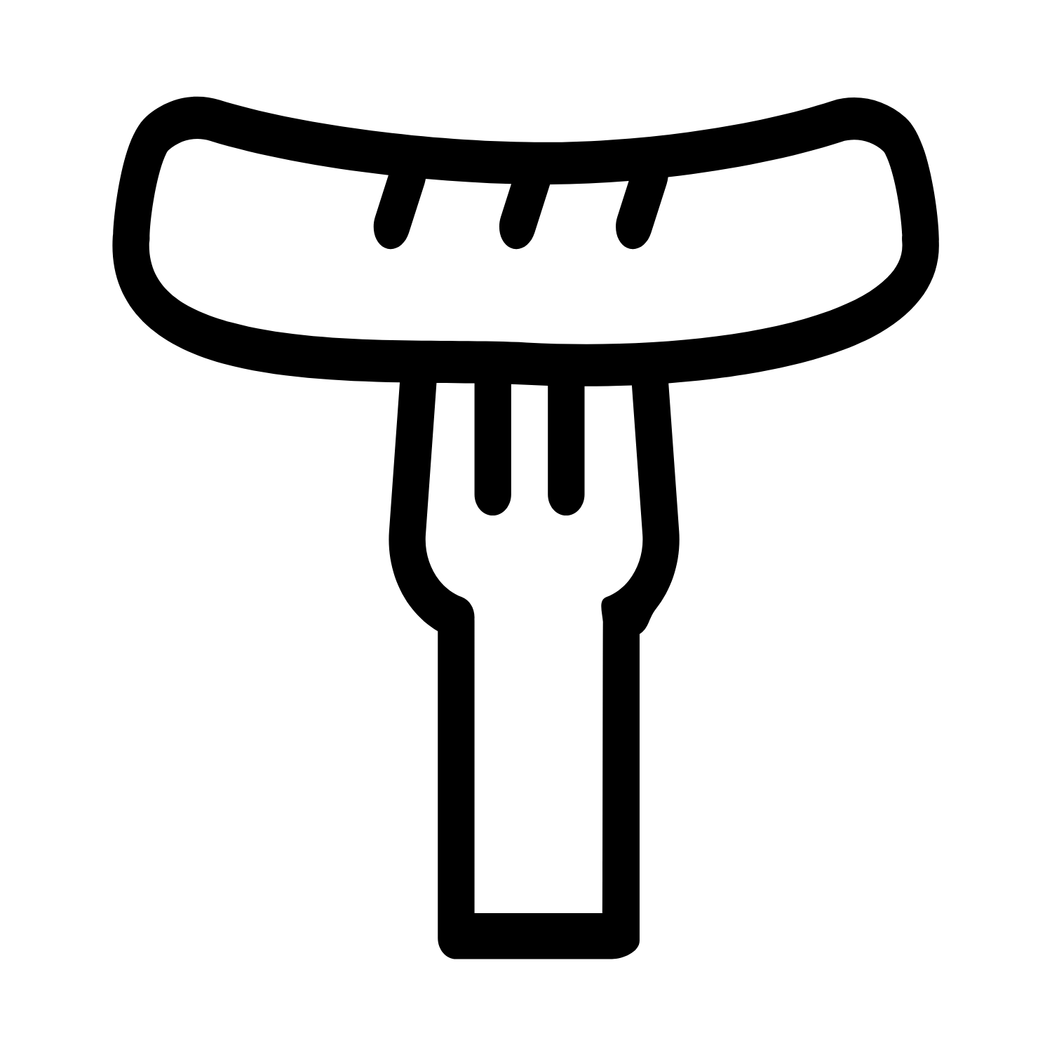 A simple black circle on a white background.
