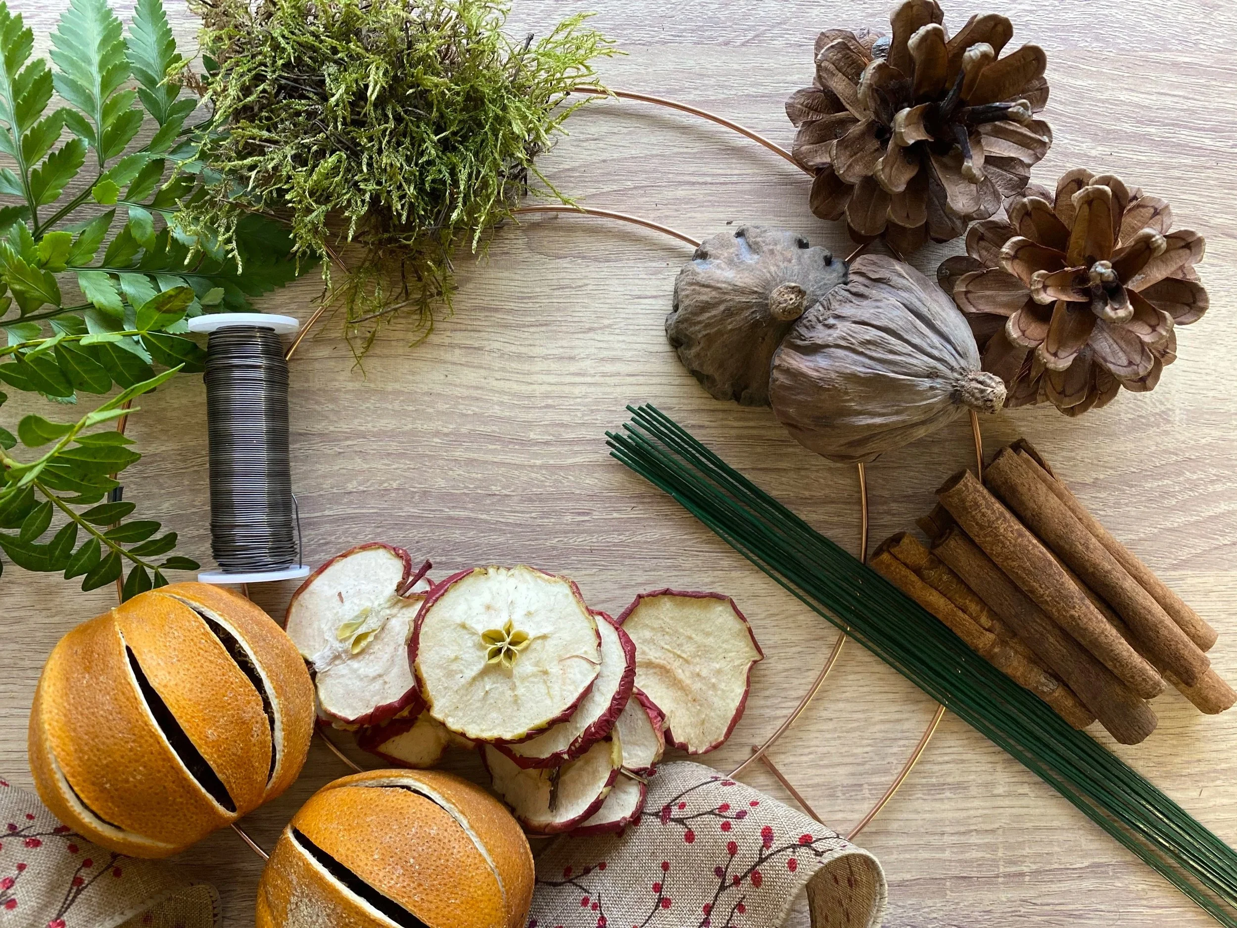 Wreath making workshop at Goldsborough Hall
