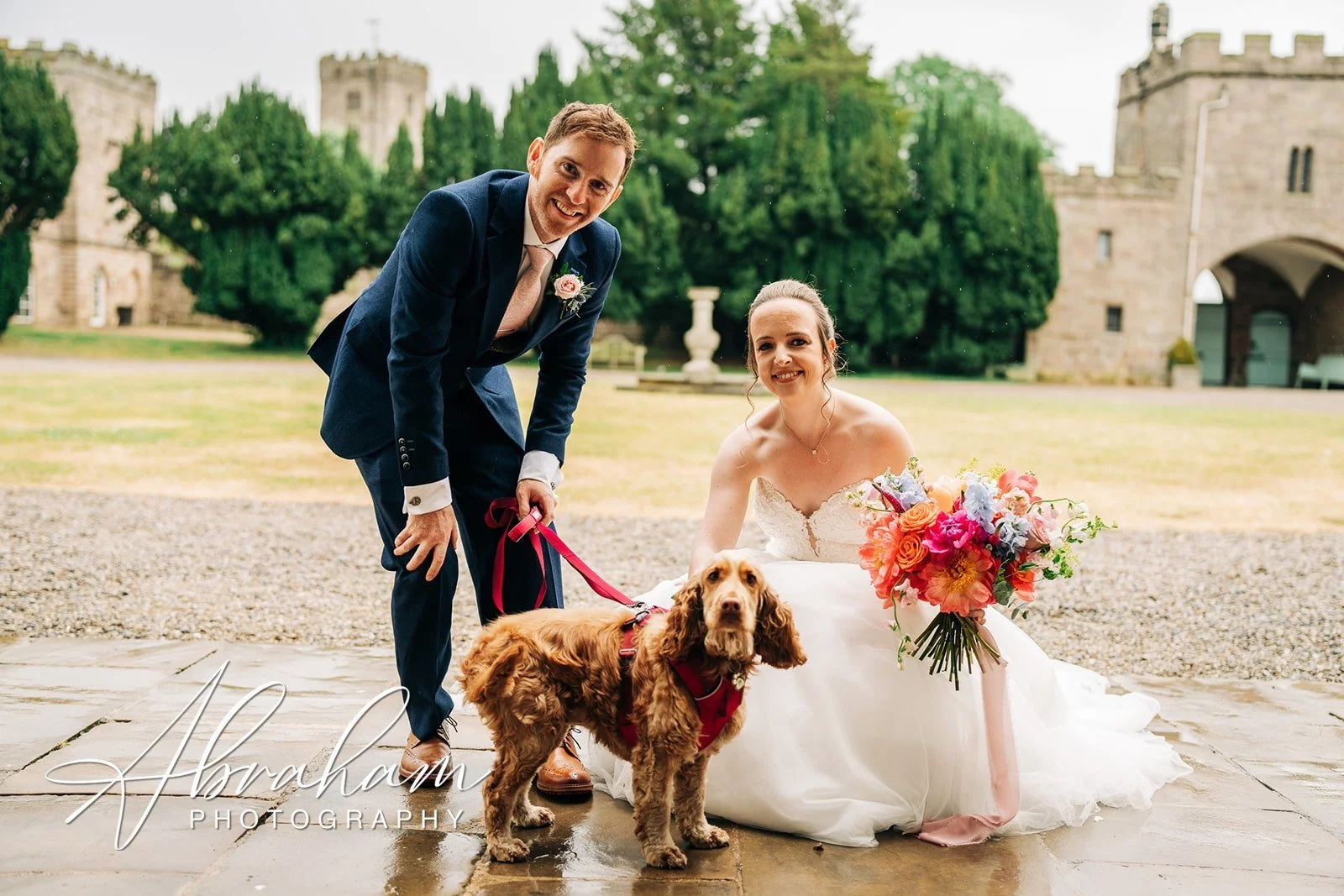 Vibrant wedding flowers Yorkshire. 